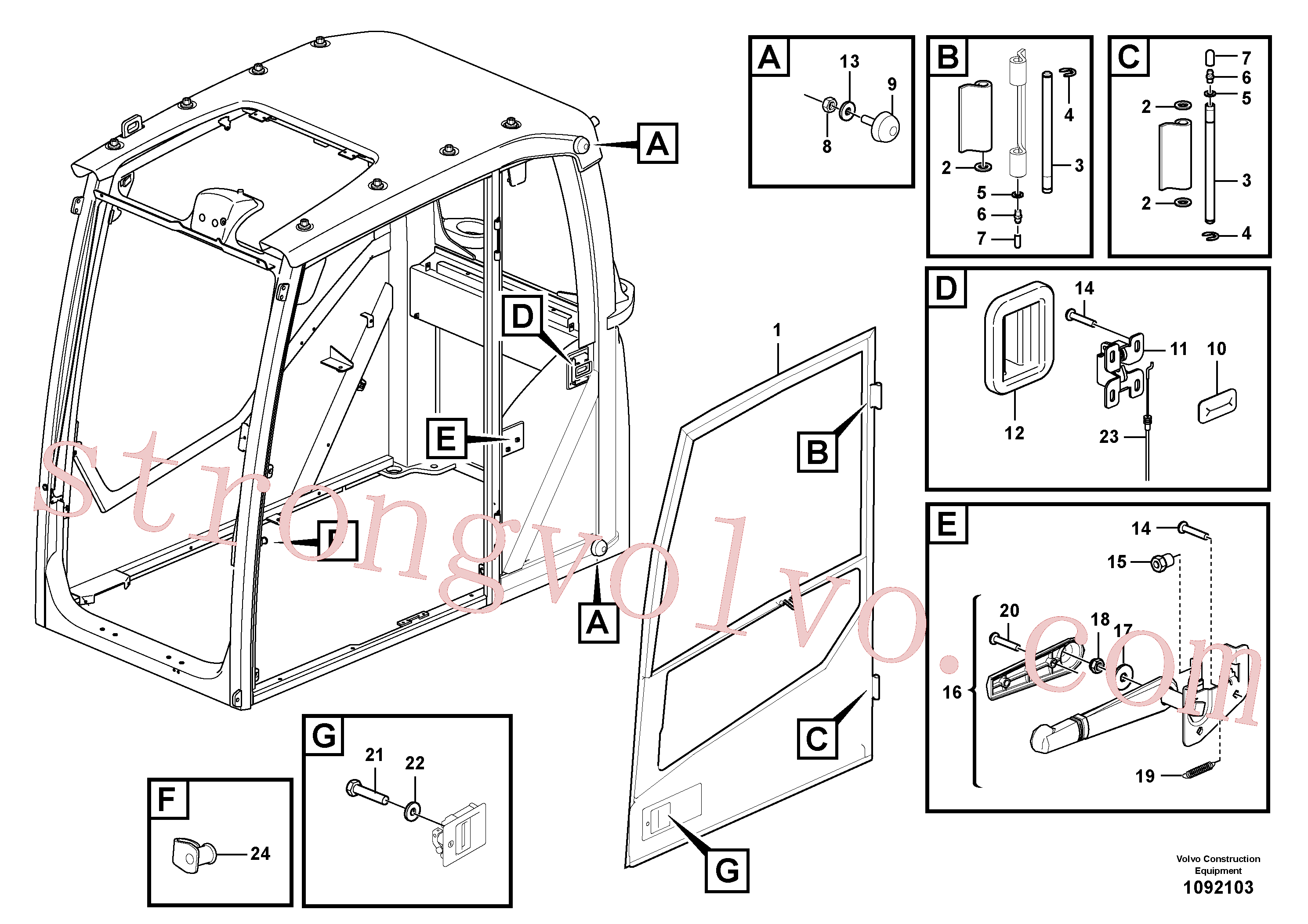 VOE994784 Volvo Porta com acessórios(1092103 Montagem)