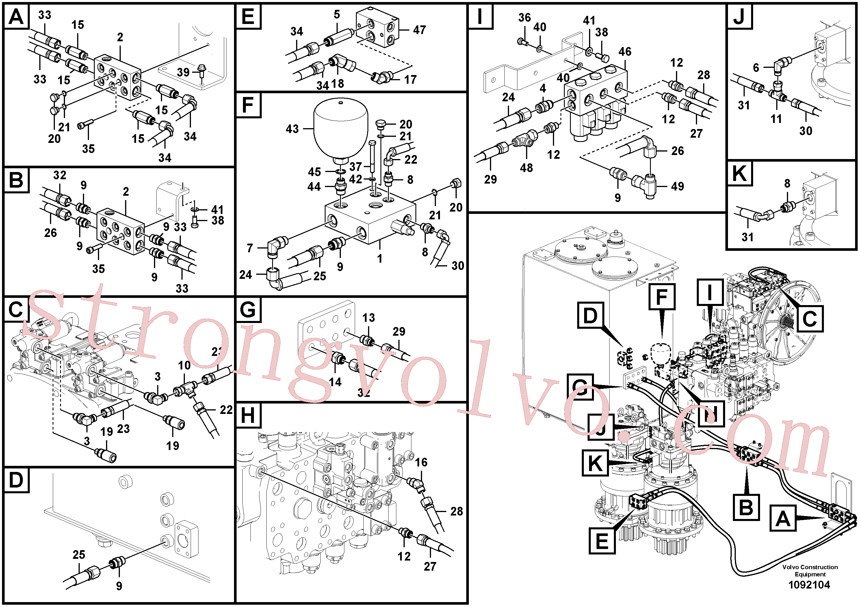 VOE14569654 Volvo Servo-sistema, válvula de comando à distância(1092104 Montagem)