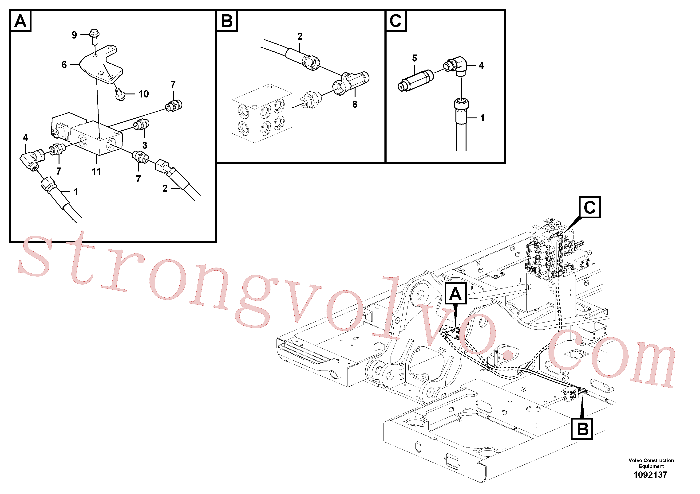 Volvo VOE14644501 Válvula Volvo Acessórios para escavadeira