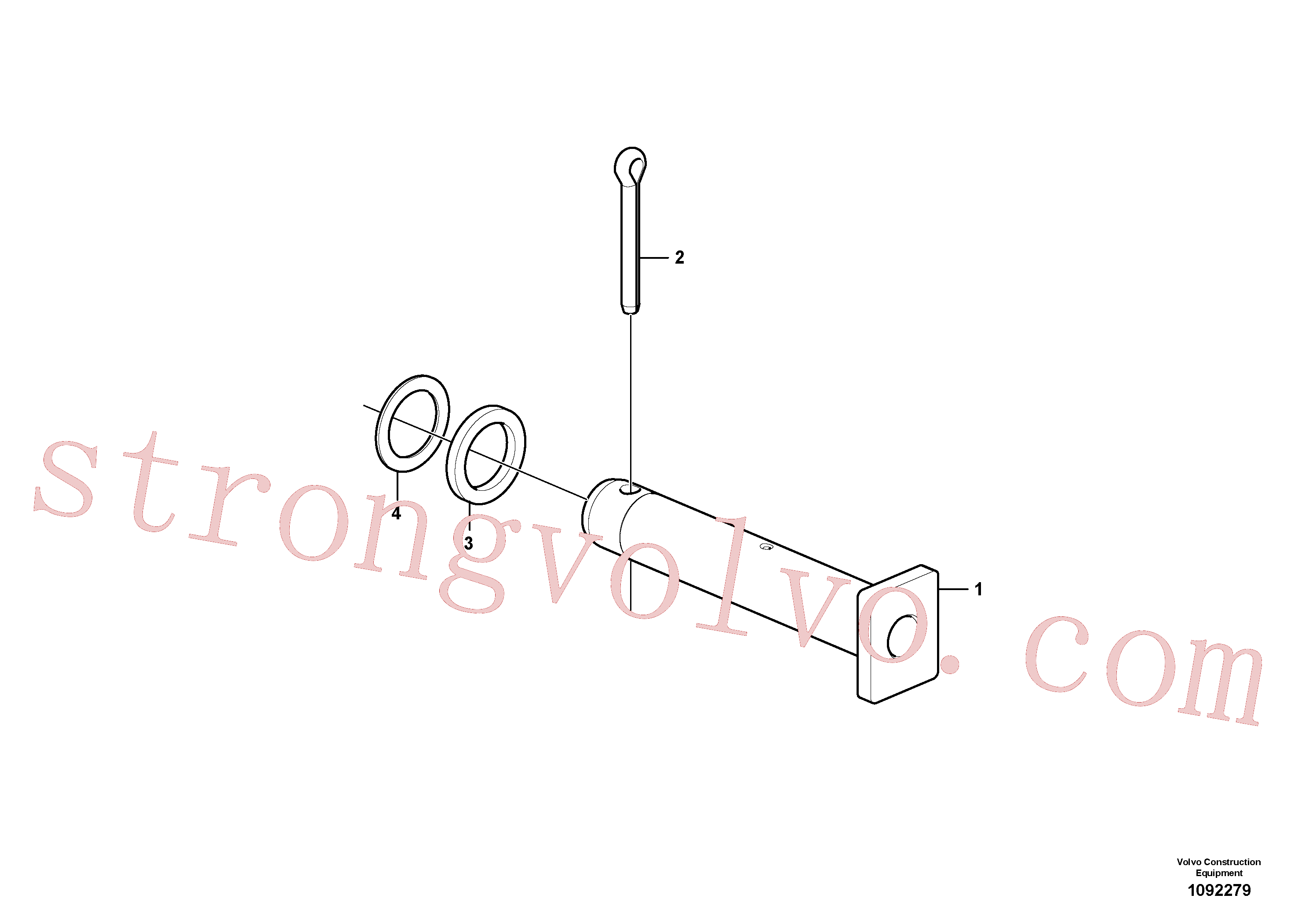 PJ5530017 Volvo Cavilhas para suporte de montagem(1092279 Montagem)