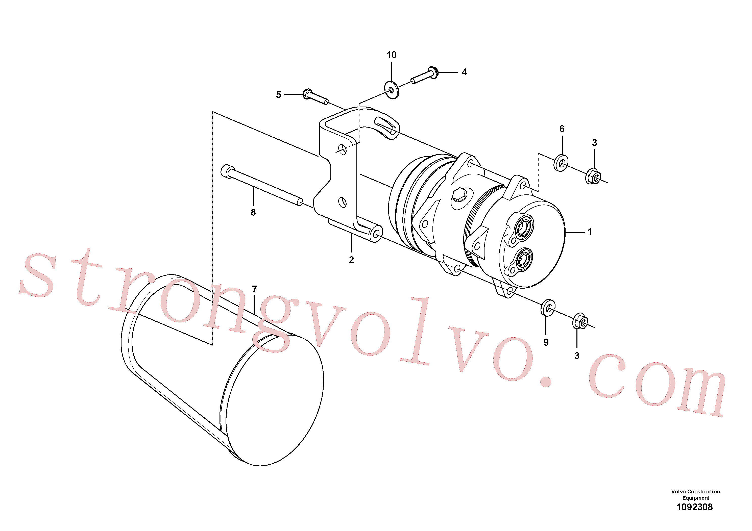 VOE997395 Volvo Compressor(1092308 Montagem)