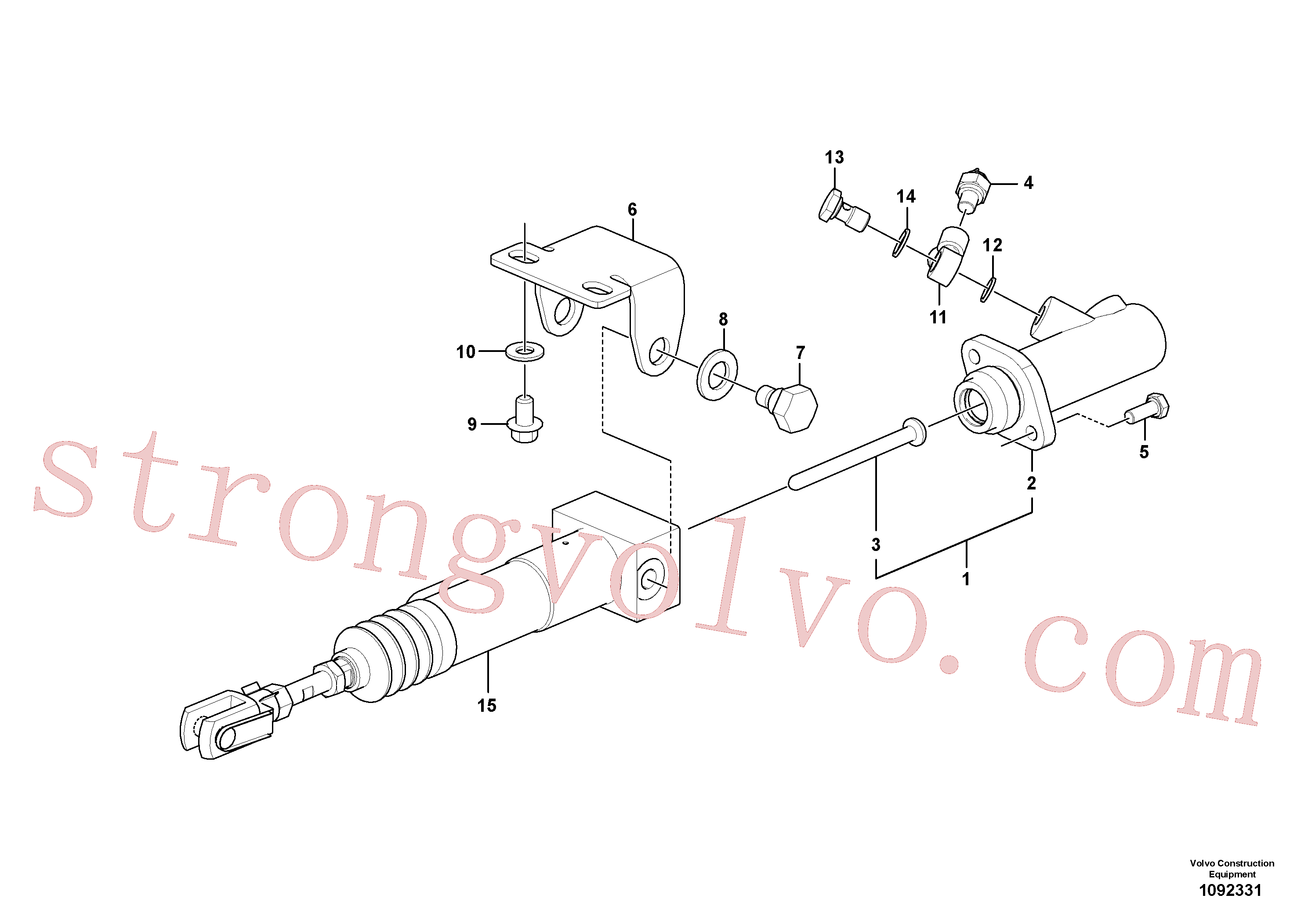 ZM2812007 Volvo Cilindro de travão(1092331 Montagem)