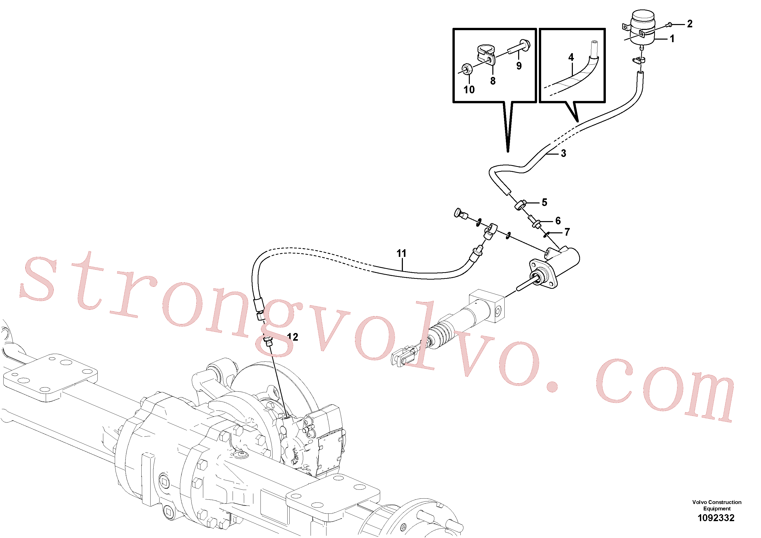 VOE997406 Volvo Linhas de travão(1092332 Montagem)