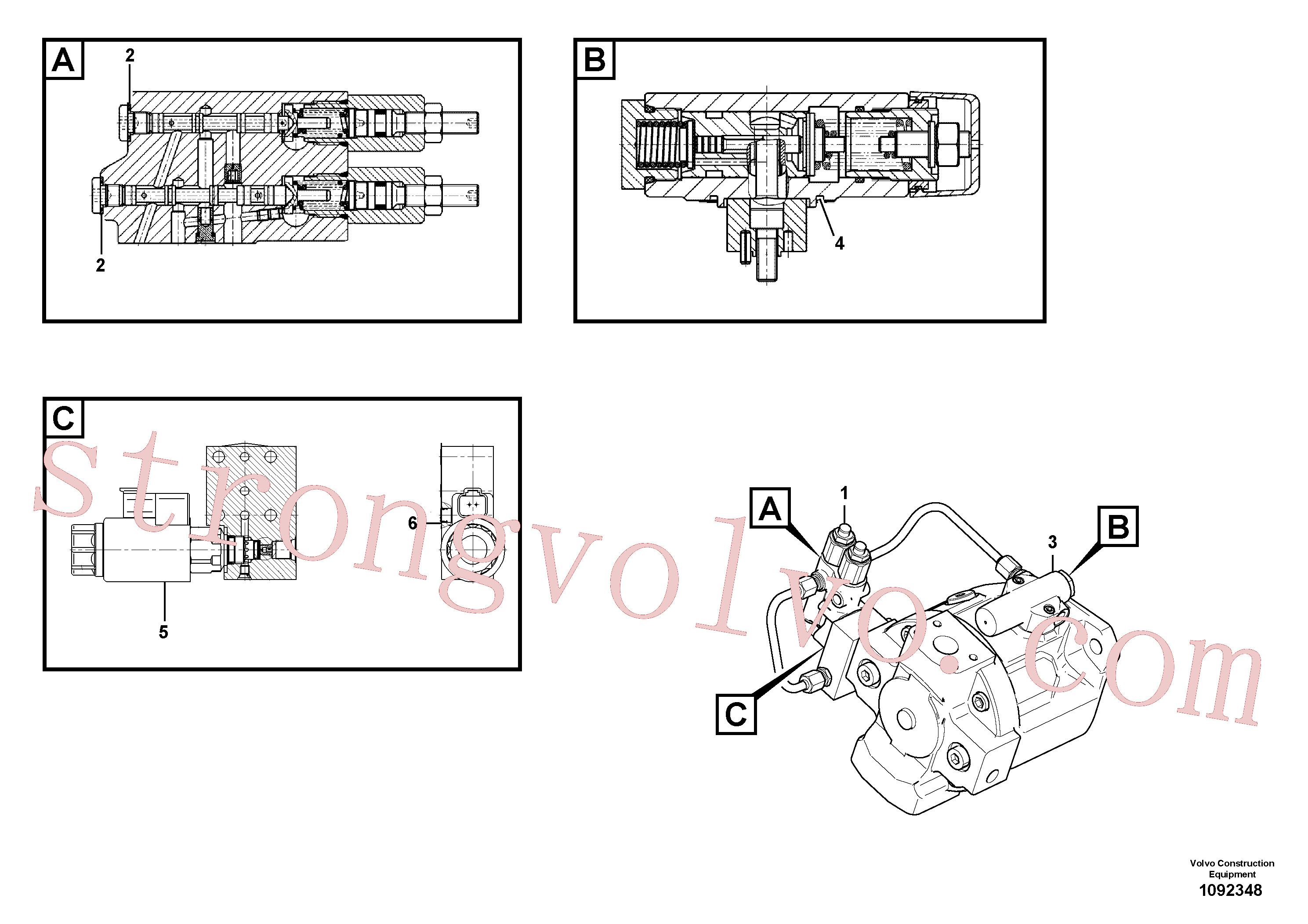 China Made VOE17467855 Válvula de comando Volvo Acessórios para escavadeira