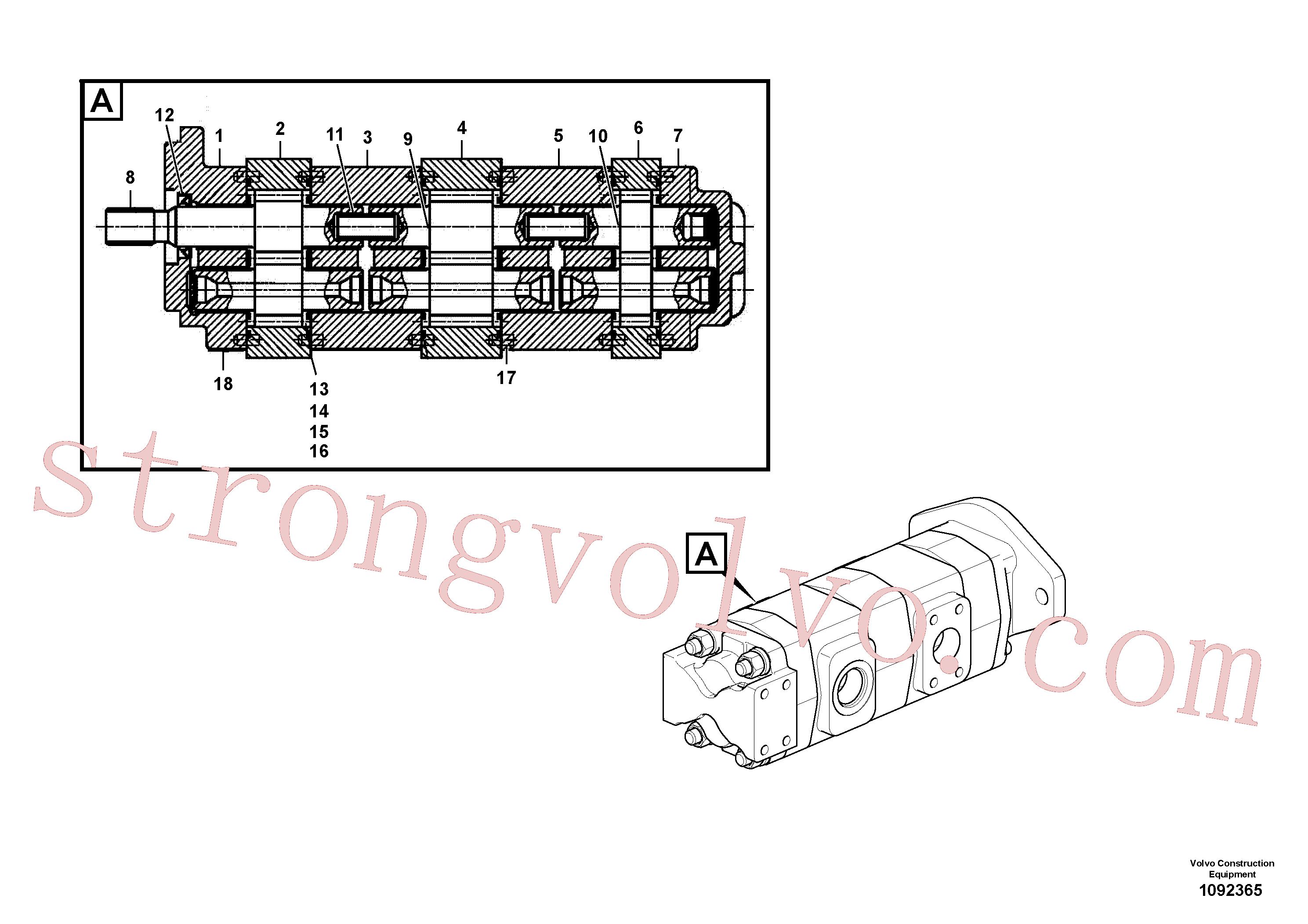 Atacado VOE14723881 Jogo engrenagens Volvo escavadeira