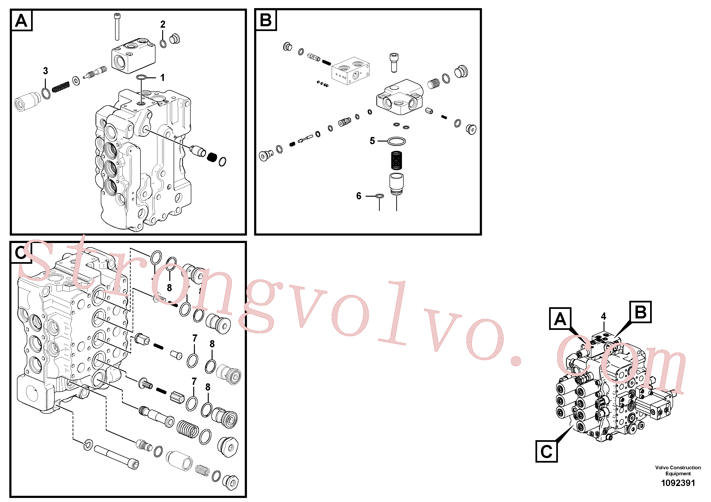 Volvo VOE14718298 Capô Volvo Acessórios para escavadeira
