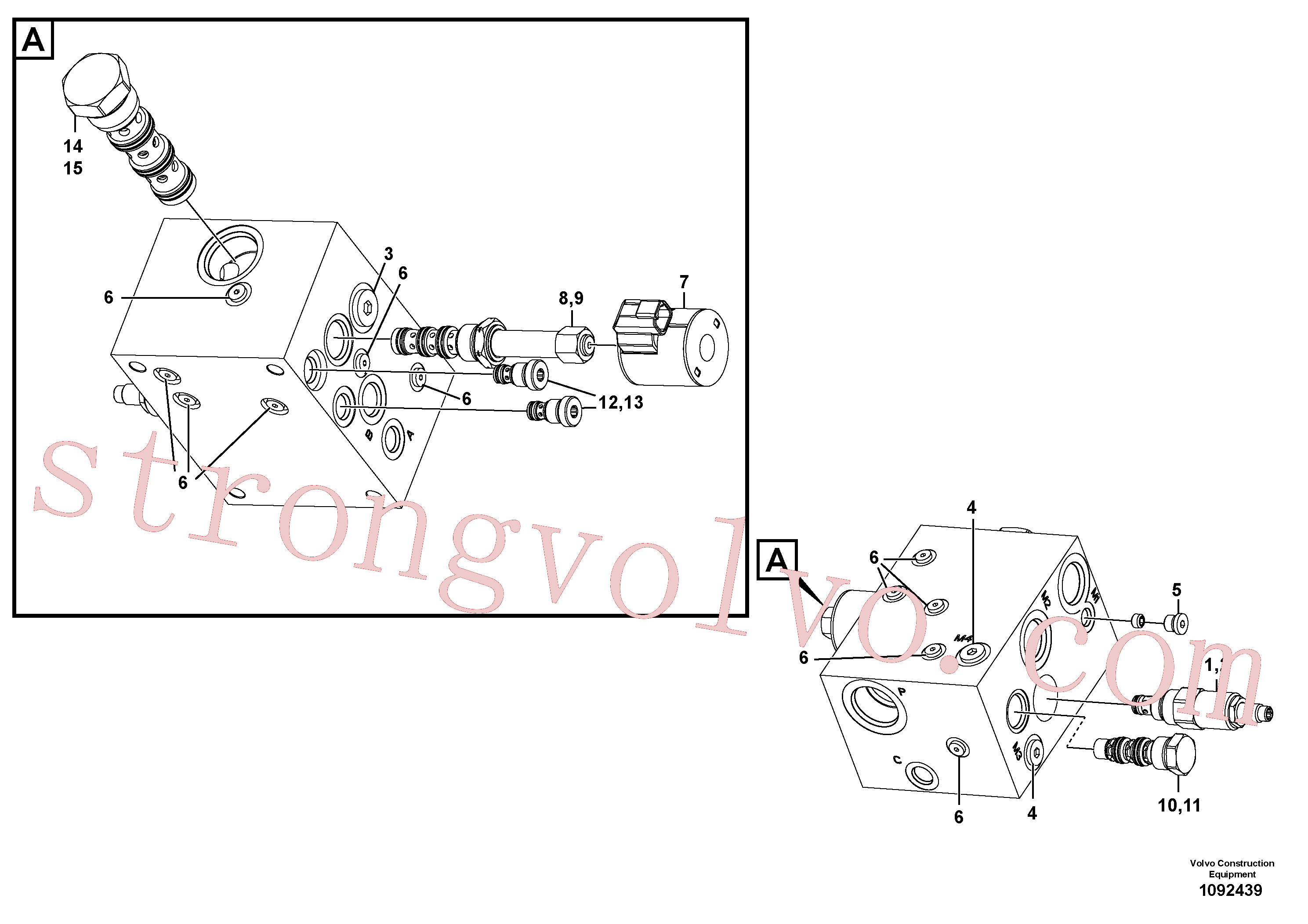 VOE15049292 Volvo Válvula(1092439 Montagem)