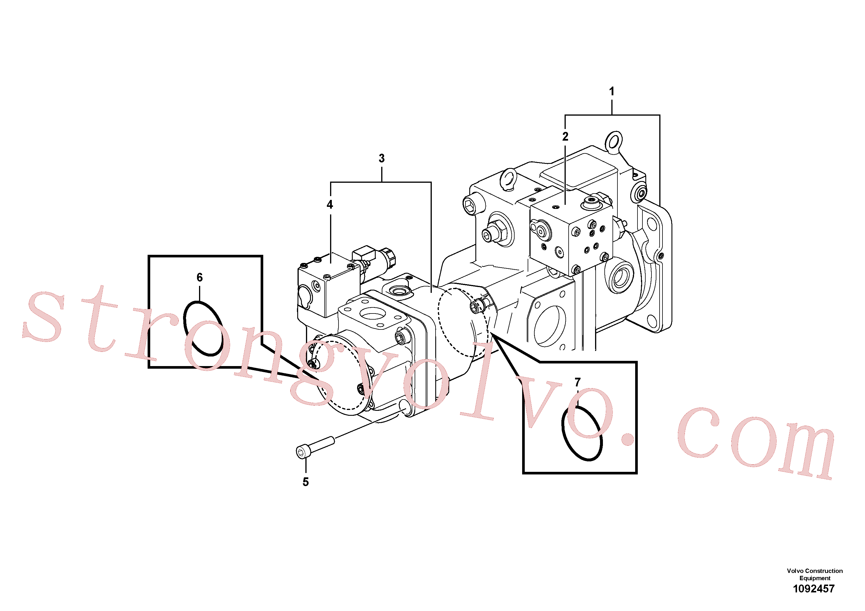 VOE17201758 Volvo Bomba hidráulica(1092457 Montagem)