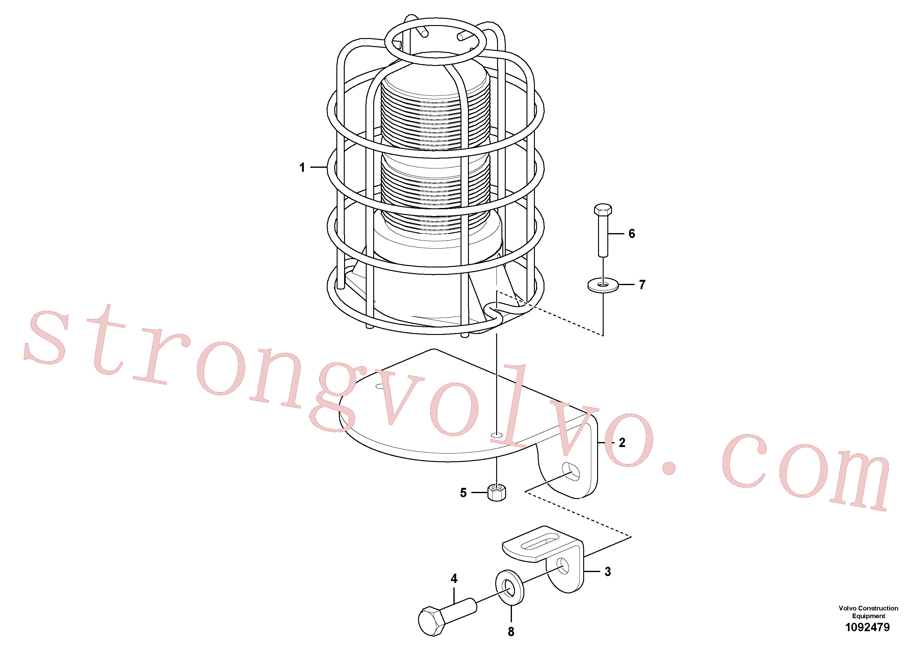 VOE965552 Volvo Farol rotativo(1092479 Montagem)