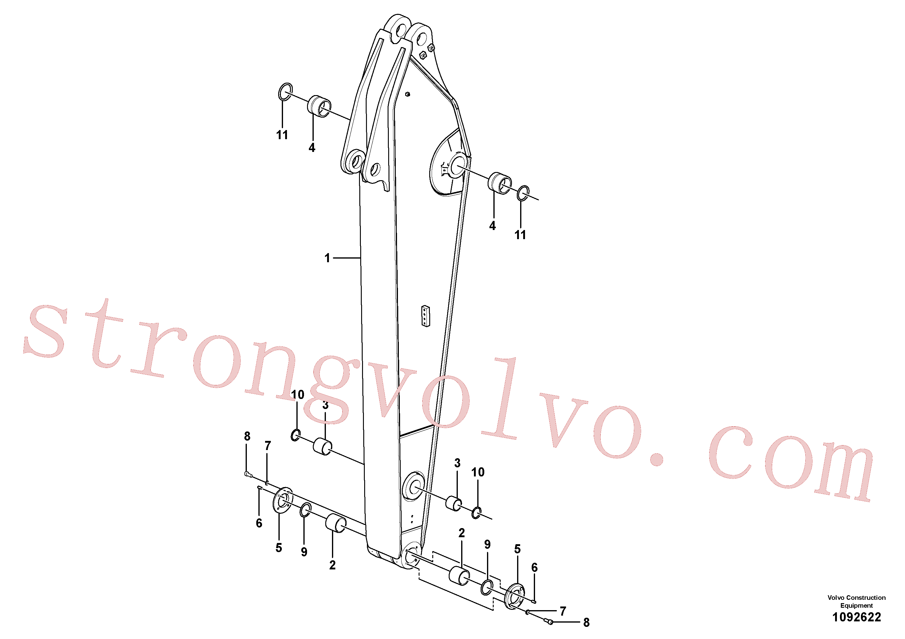 China Made VOE14550166 Bucha Volvo Acessórios para escavadeira