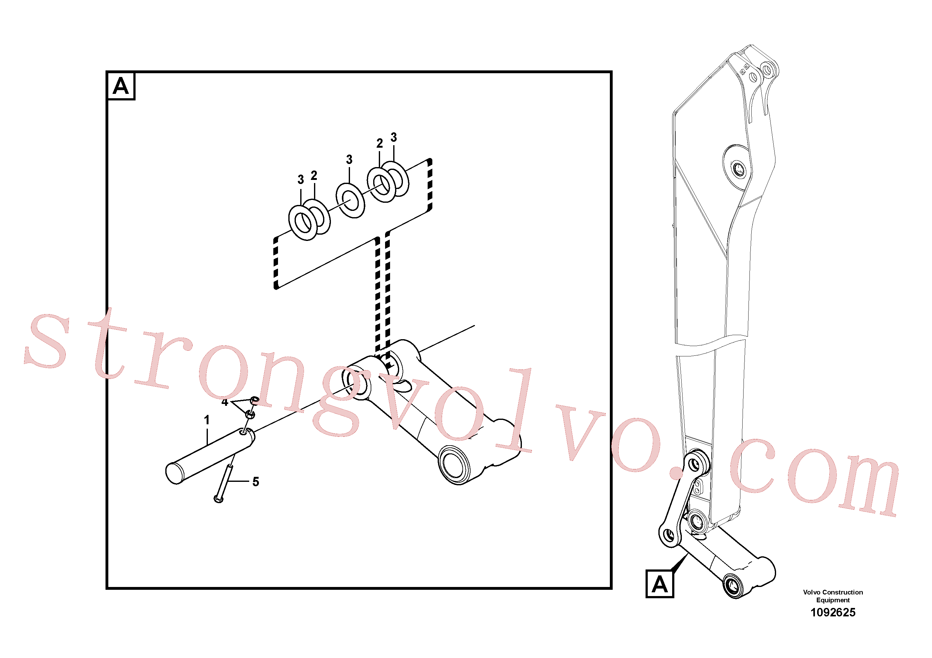 VOE14716437 Volvo Tirantes à haste de ligação(1092625 Montagem)