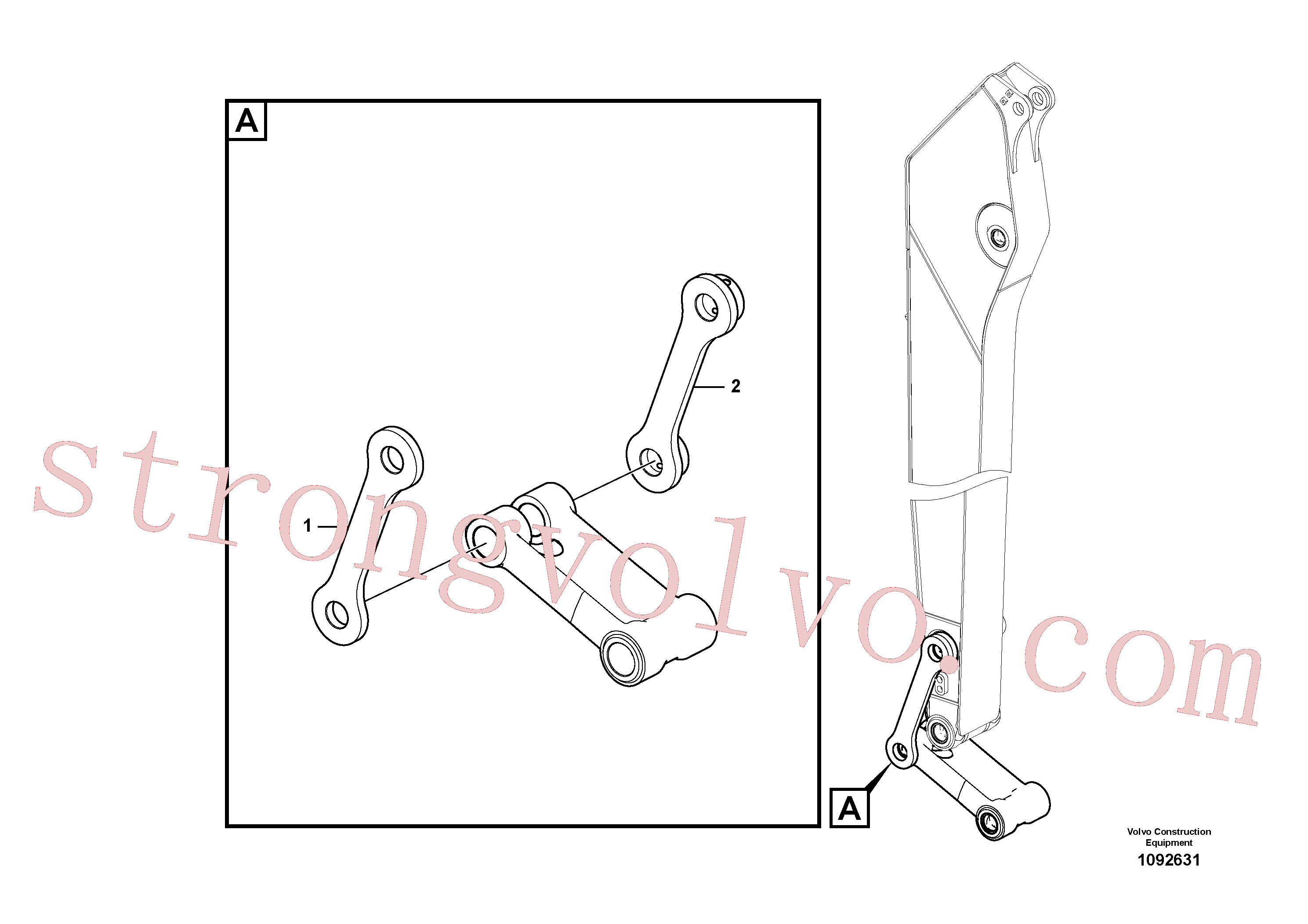 VOE14550742 Volvo Tirantes à haste de ligação(1092631 Montagem)
