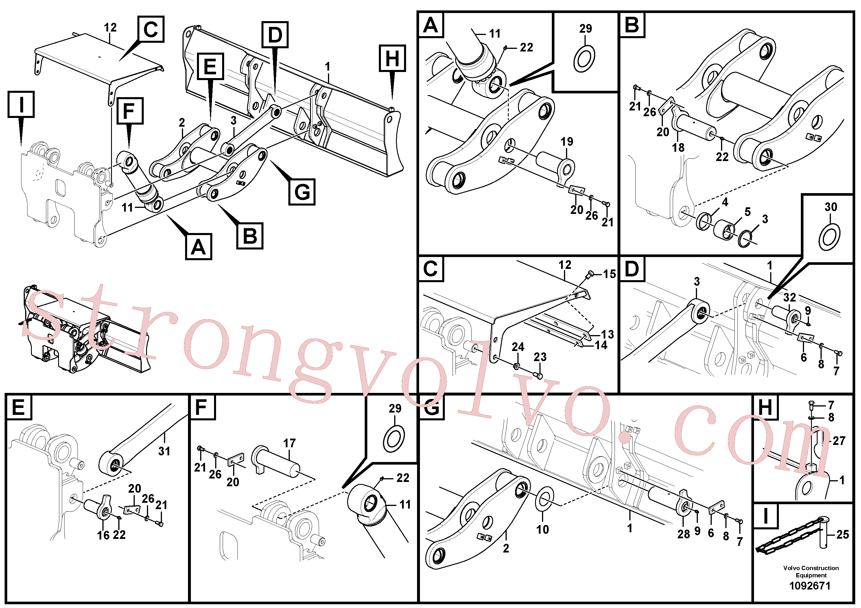 VOE14716425 Volvo Lâmina niveladora(1092671 Montagem)