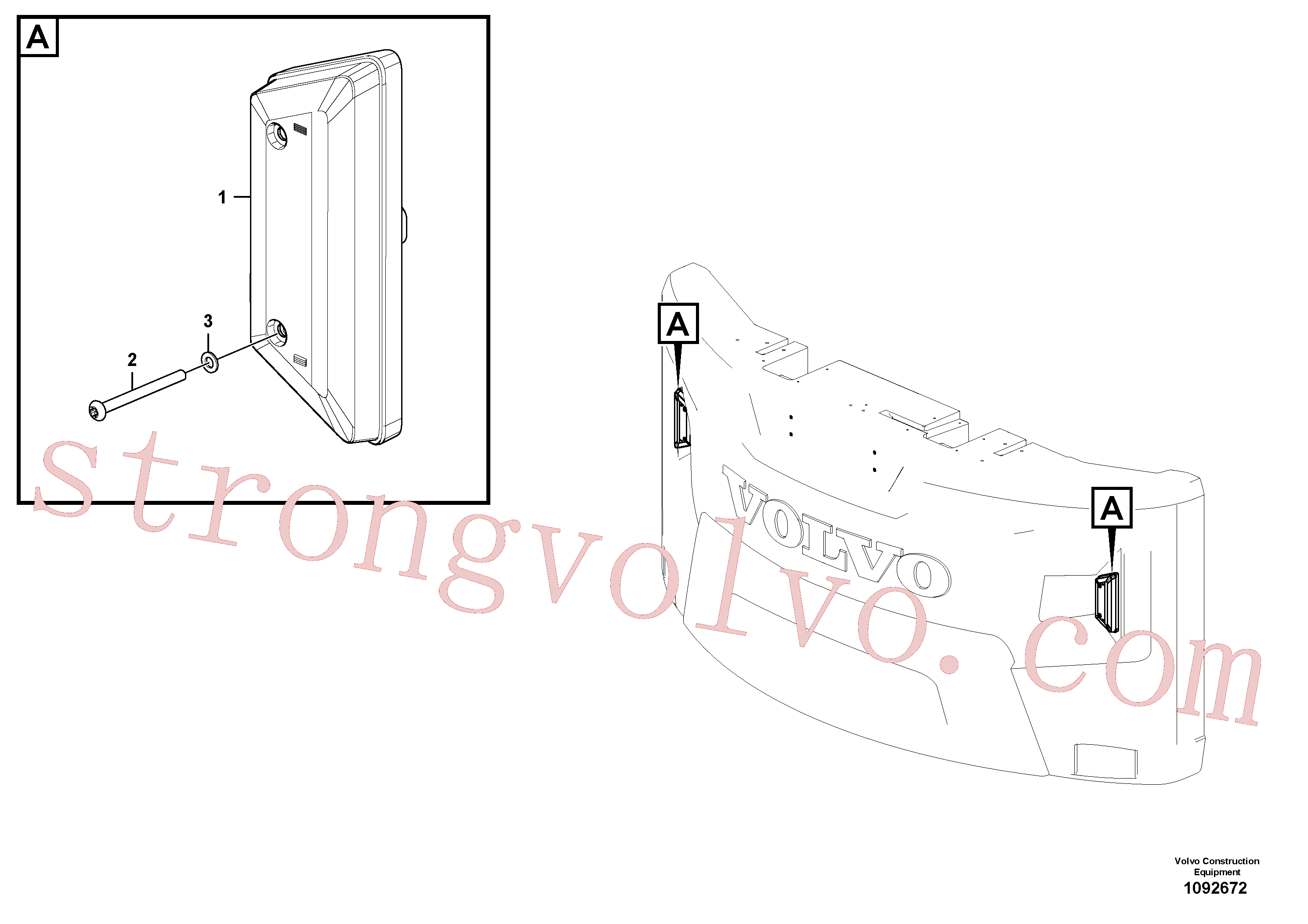 VOE60113294 Volvo Iluminação traseira(1092672 Montagem)