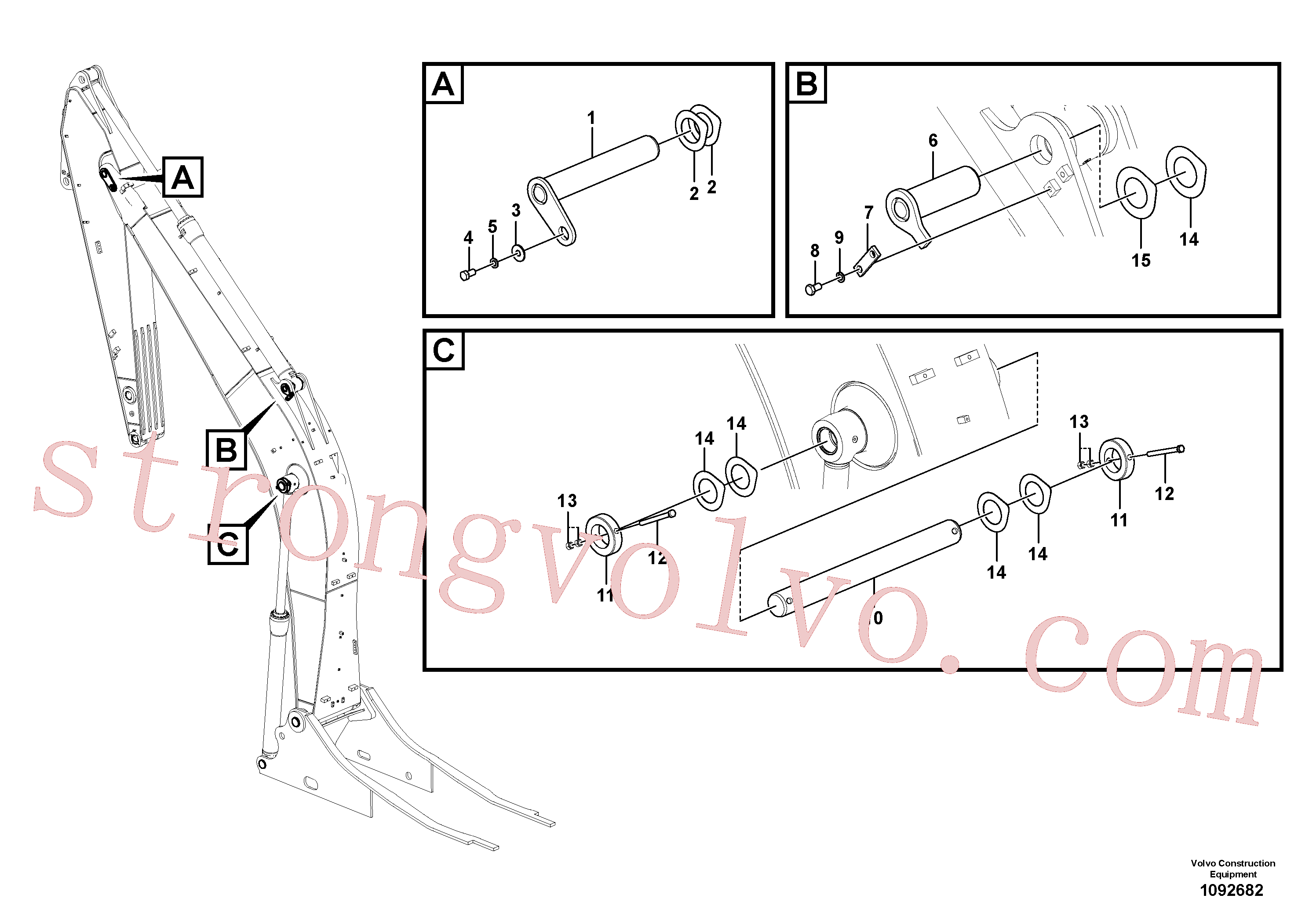 Atacado VOE14510442 Pino Volvo escavadeira