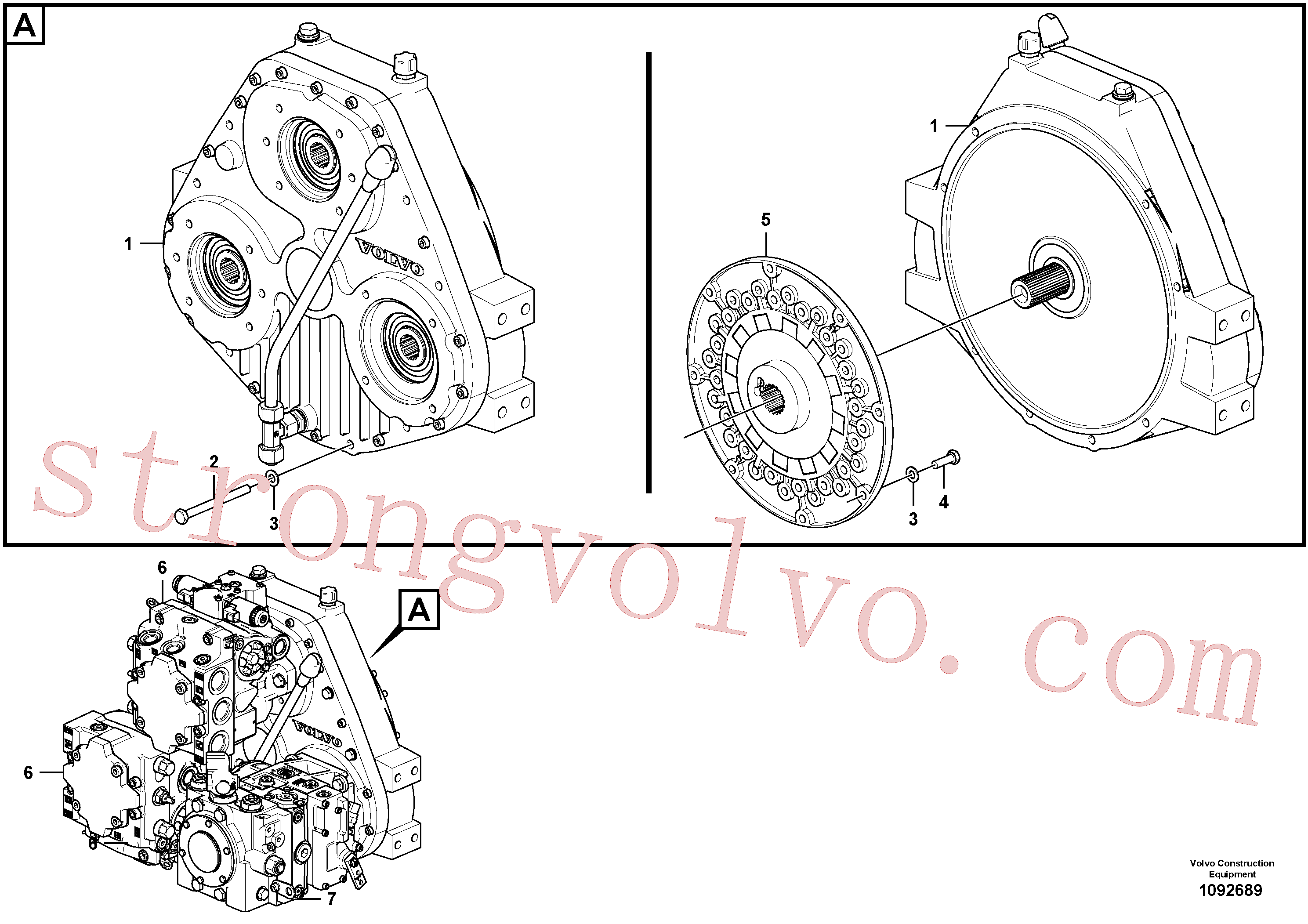 RM96701487 Volvo Conjunto do bloco da bomba(1092689 Montagem)