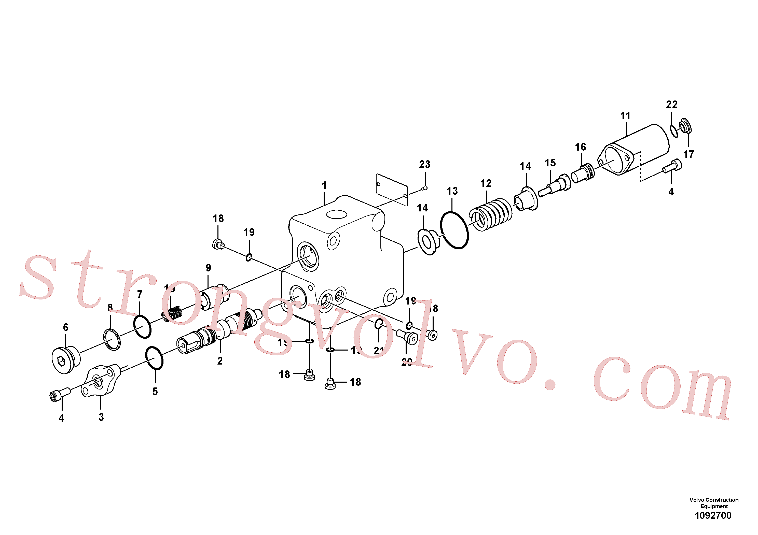 VOE14638500 Volvo Válvula, posição de flutuação(1092700 Montagem)