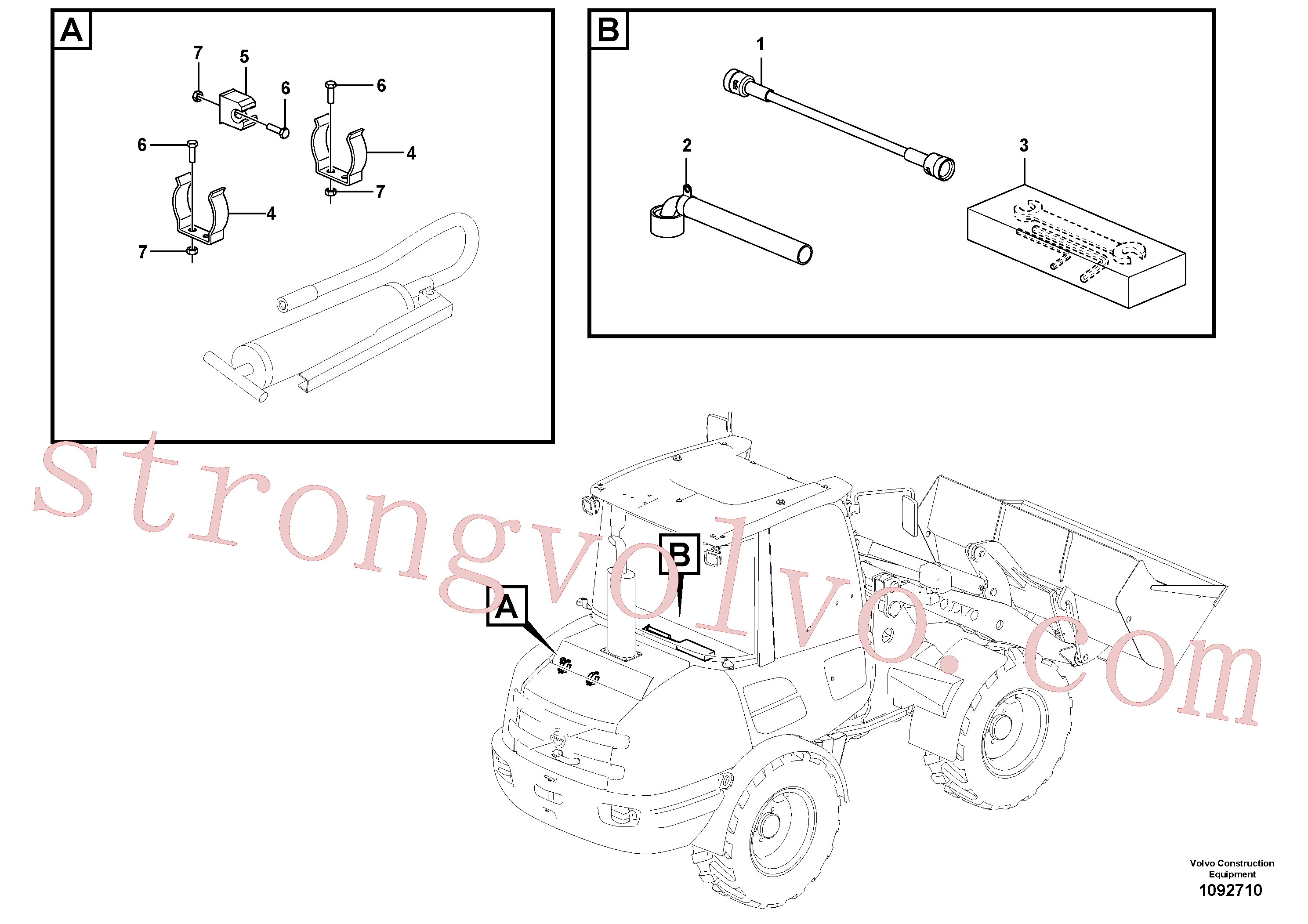 VOE997403 Volvo Caixa de ferramentas(1092710 Montagem)