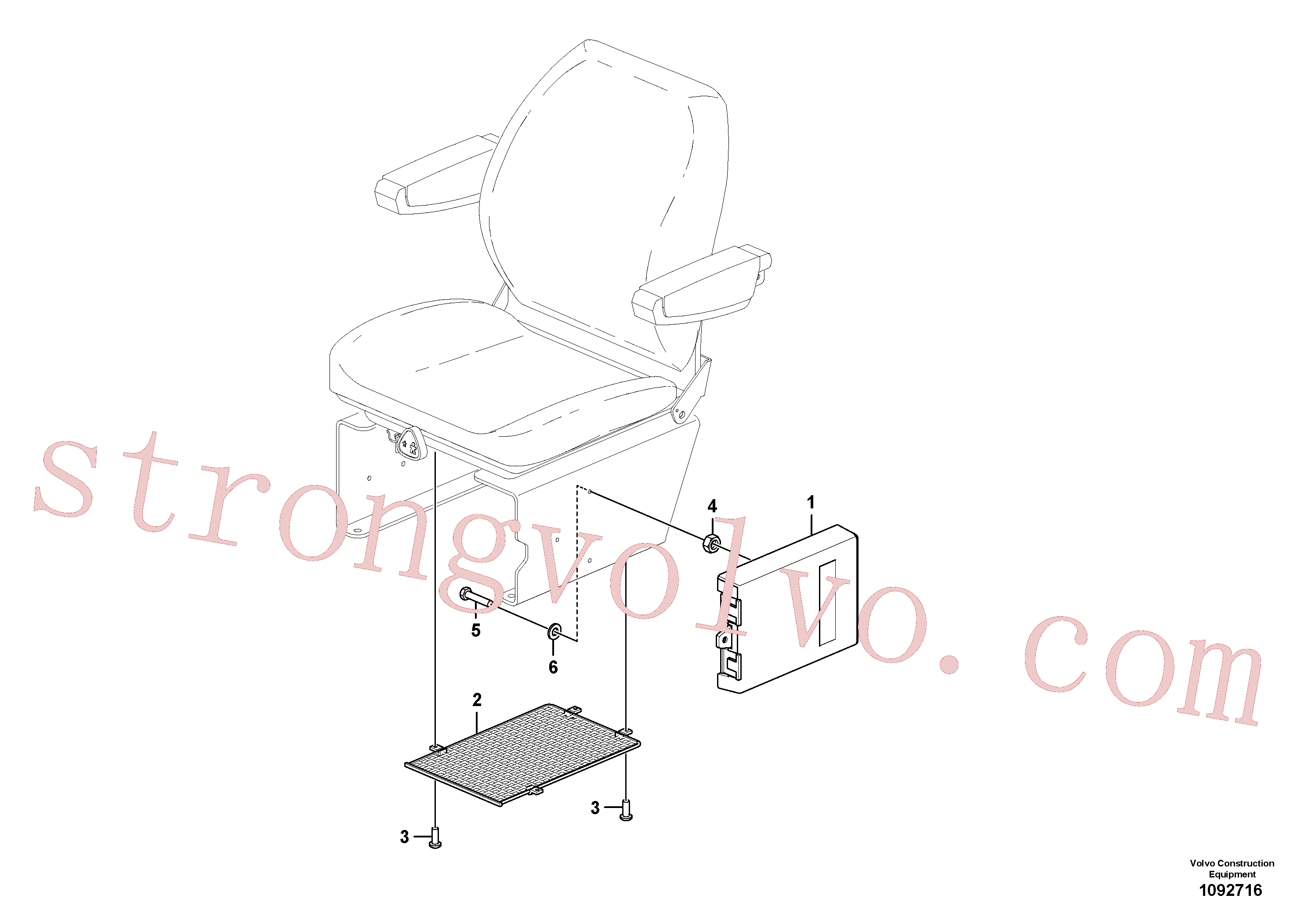 VOE997406 Volvo Instalação da caixa do manual(1092716 Montagem)