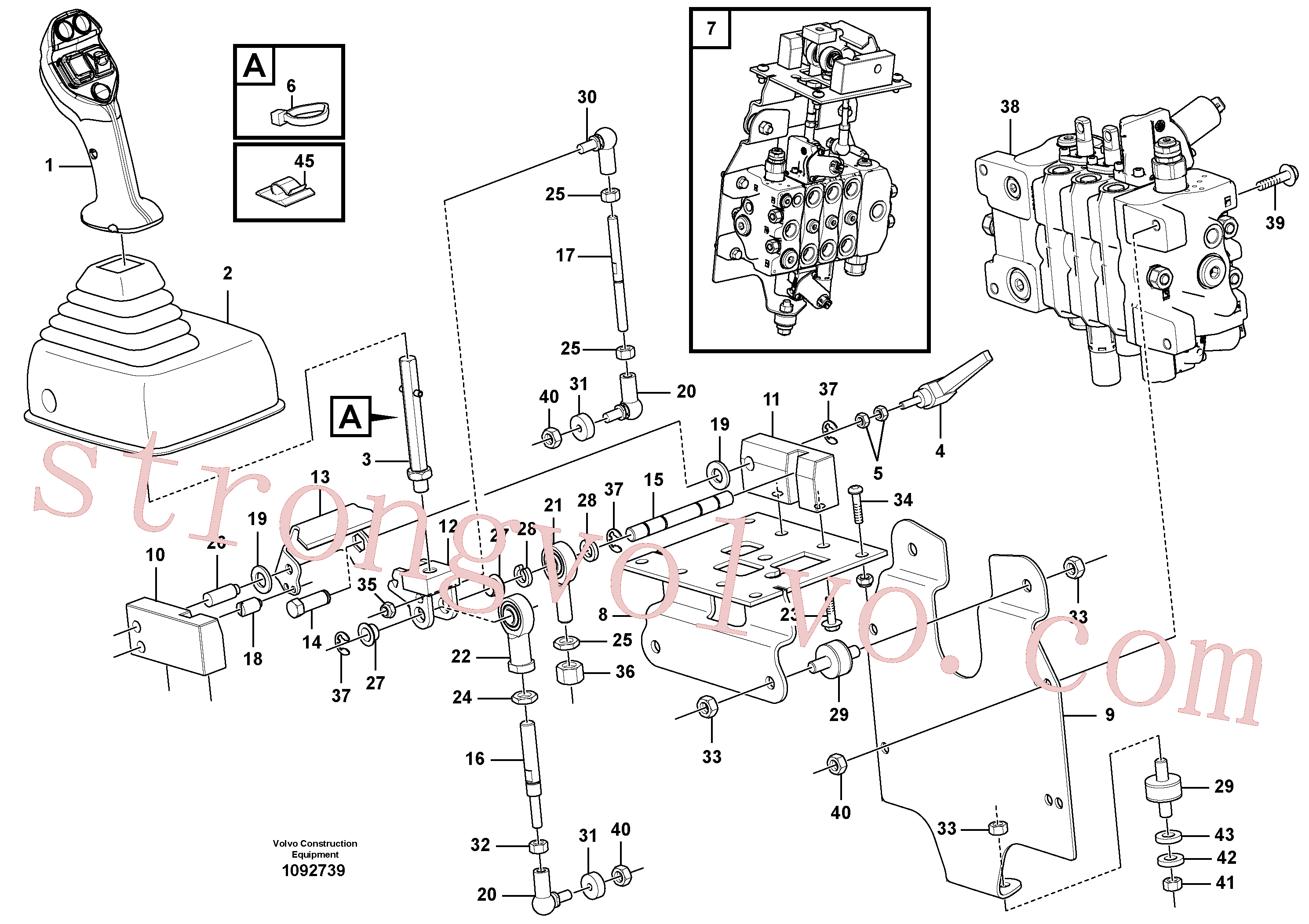 VOE966238 Volvo Válvula de comando servomotor(1092739 Montagem)
