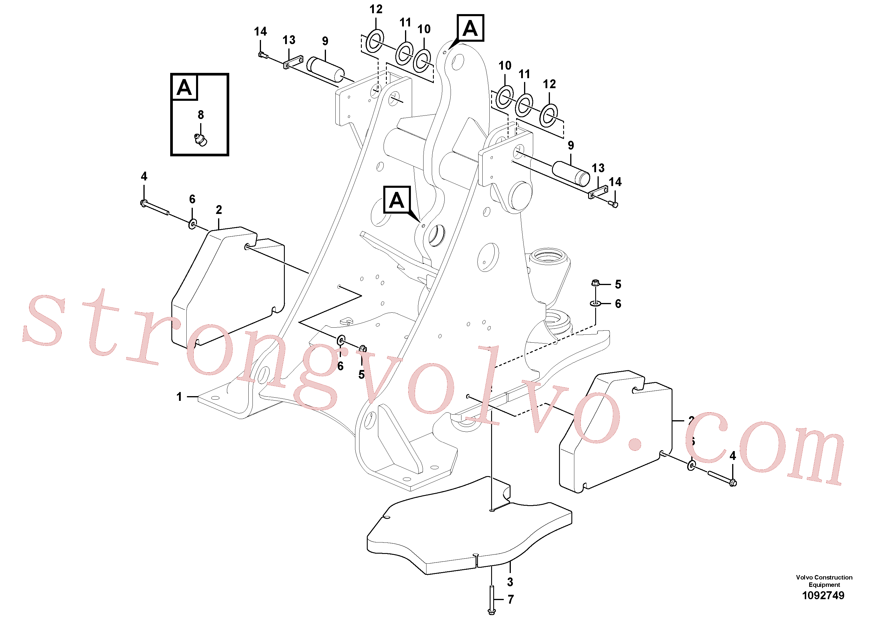 VOE60113120 Parafuso flangeado Volvo escavadeira