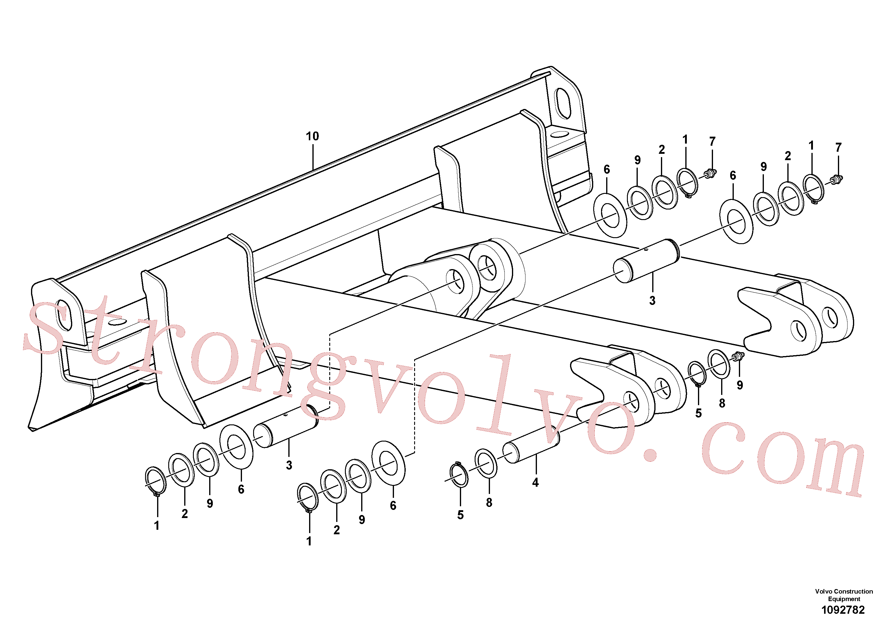 VOE15615202 Volvo Lâmina niveladora(1092782 Montagem)