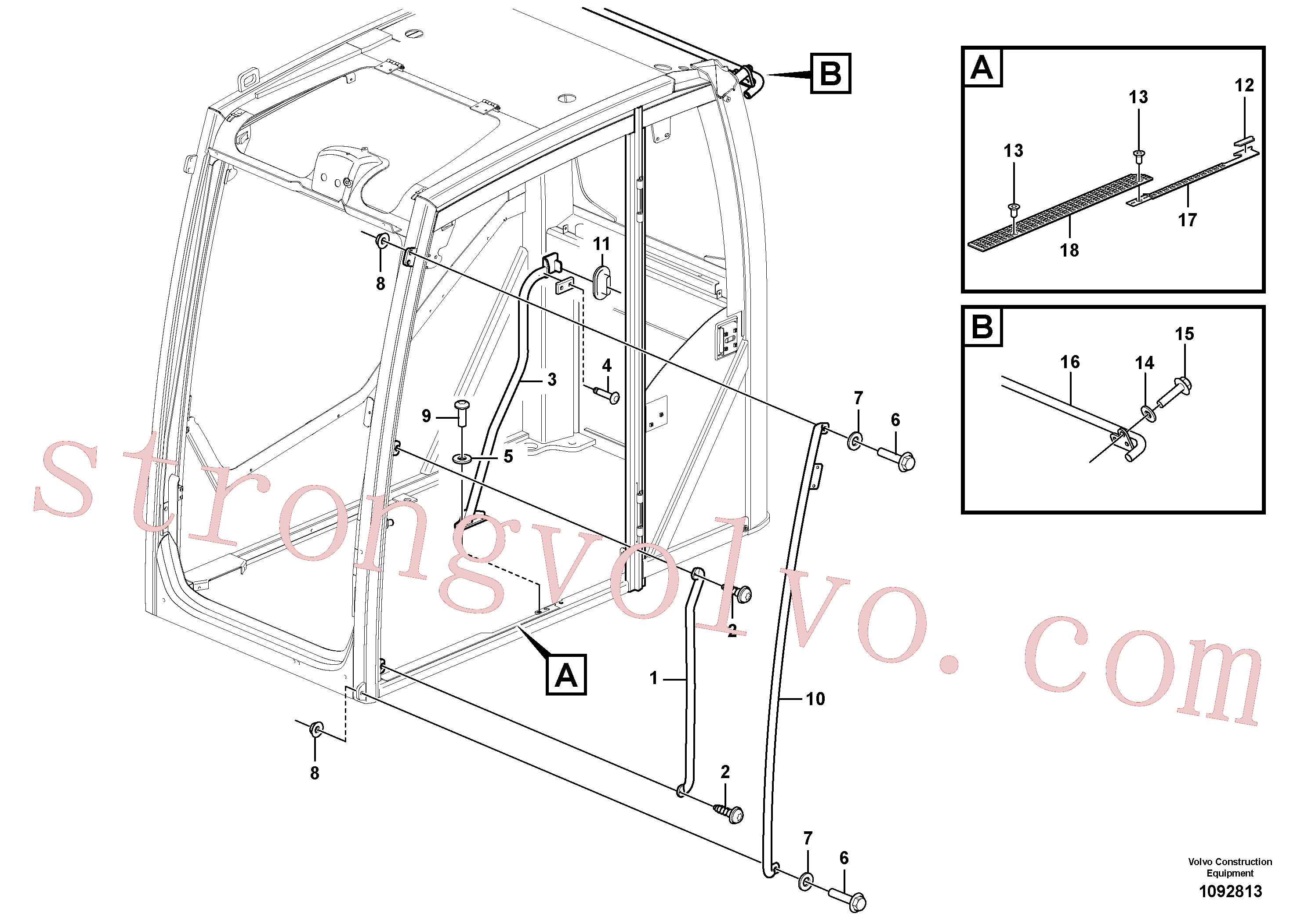 VOE60110098 Volvo Corrimão(1092813 Montagem)