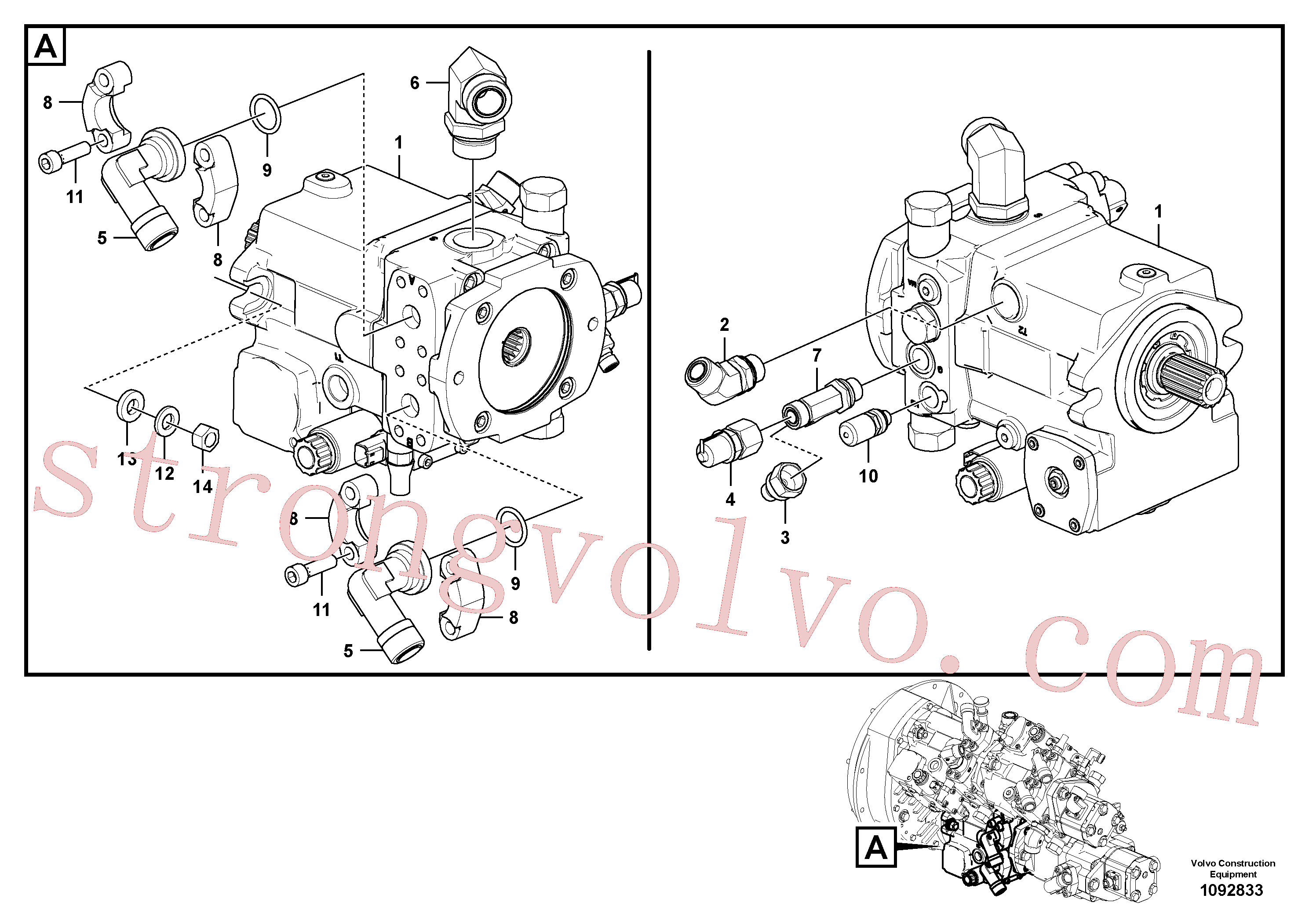 VOE936781 Volvo Bomba de deslocamento variável(1092833 Montagem)