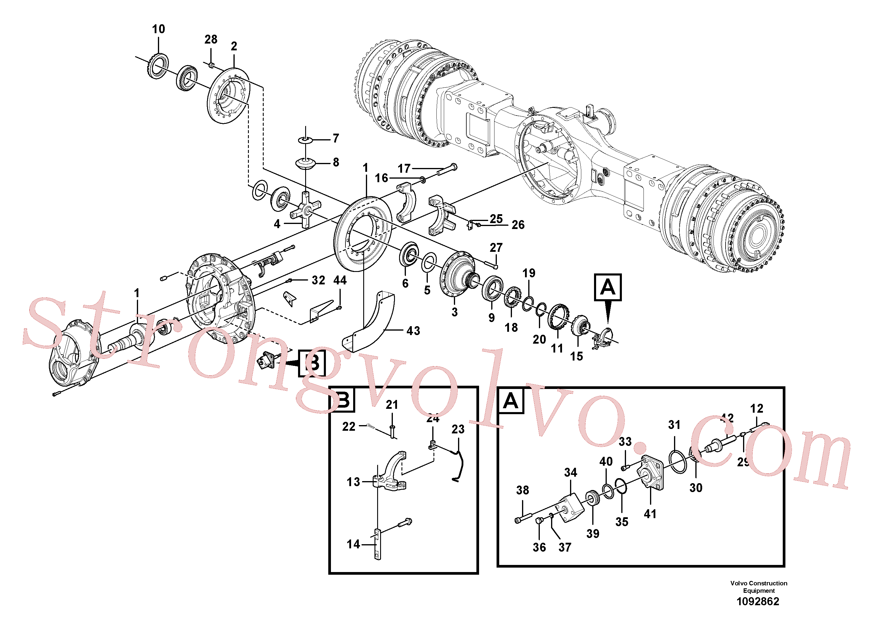 VOE17262158 Volvo Transmissão final(1092862 Montagem)