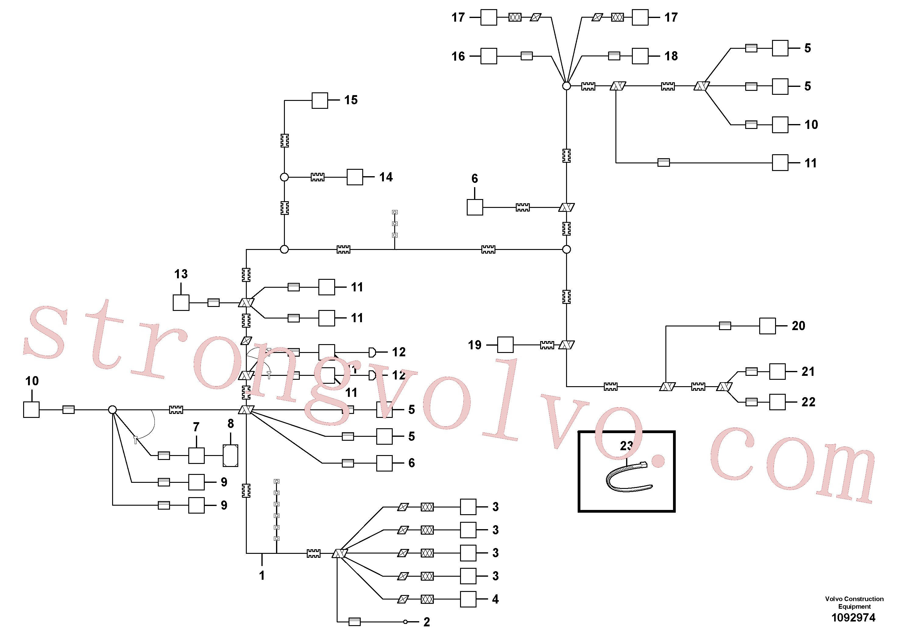 VOE978435 Volvo Cablagem principal(1092974 Montagem)