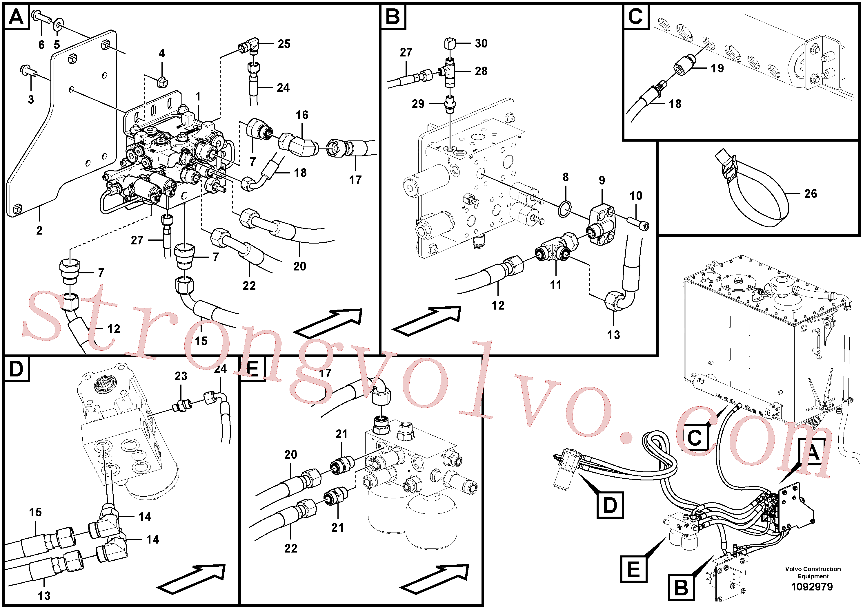 VOE935444 Volvo Direcção CDC(1092979 Montagem)