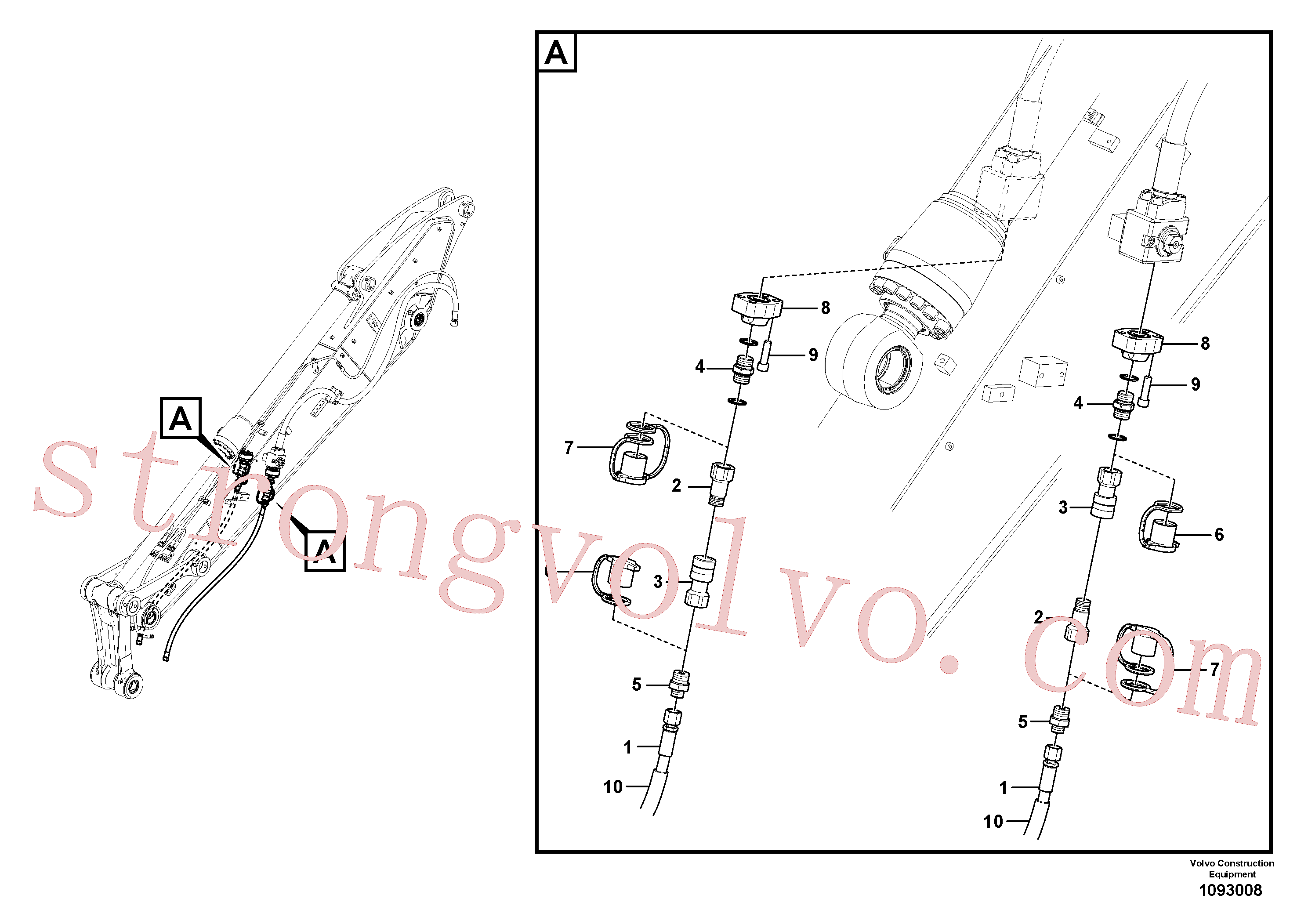 VOE14655541 Volvo Conjunto de rotação-inclinação(1093008 Montagem)