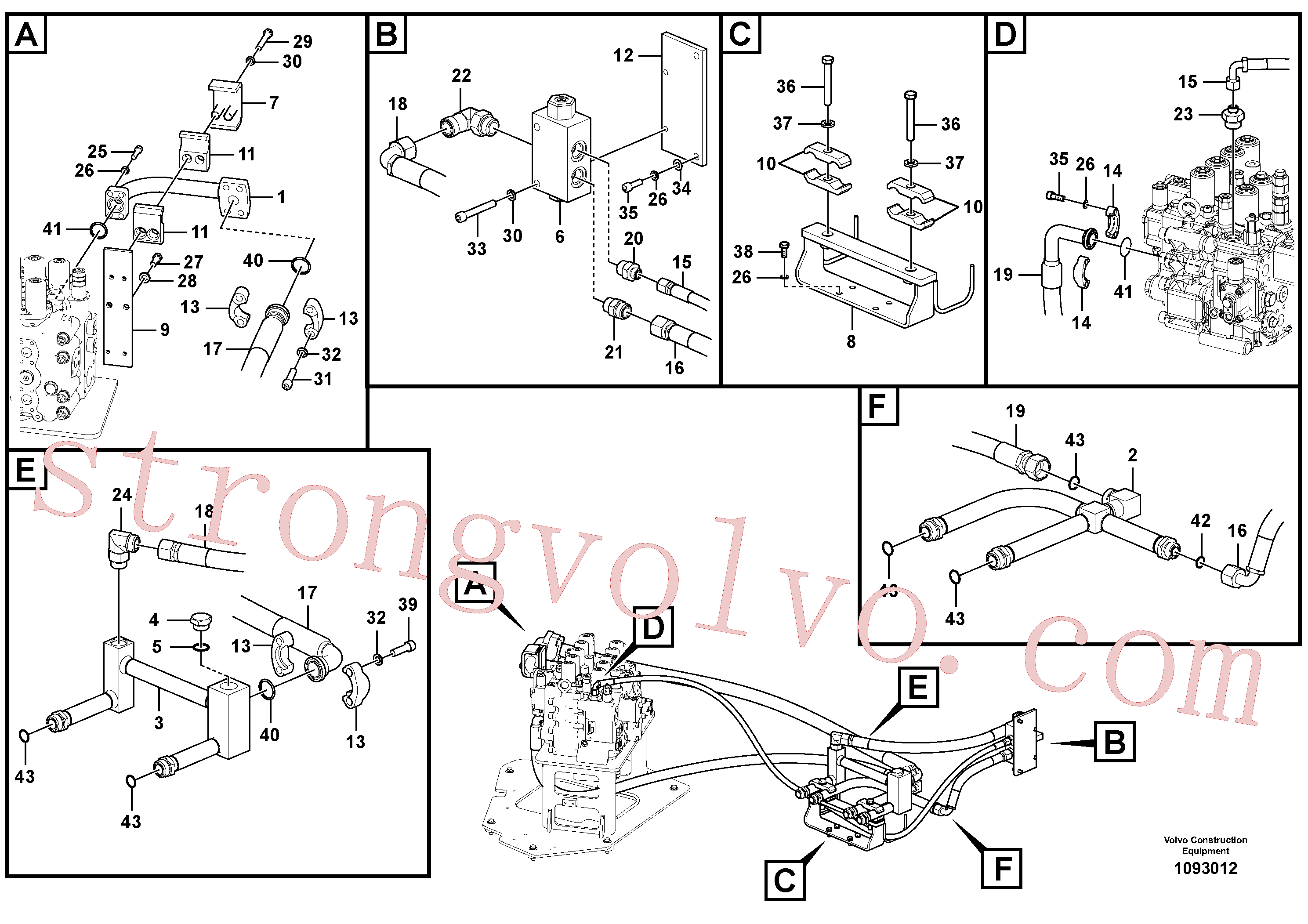 Volvo Montagem SA9403-06614 Mangueira completa Acessórios