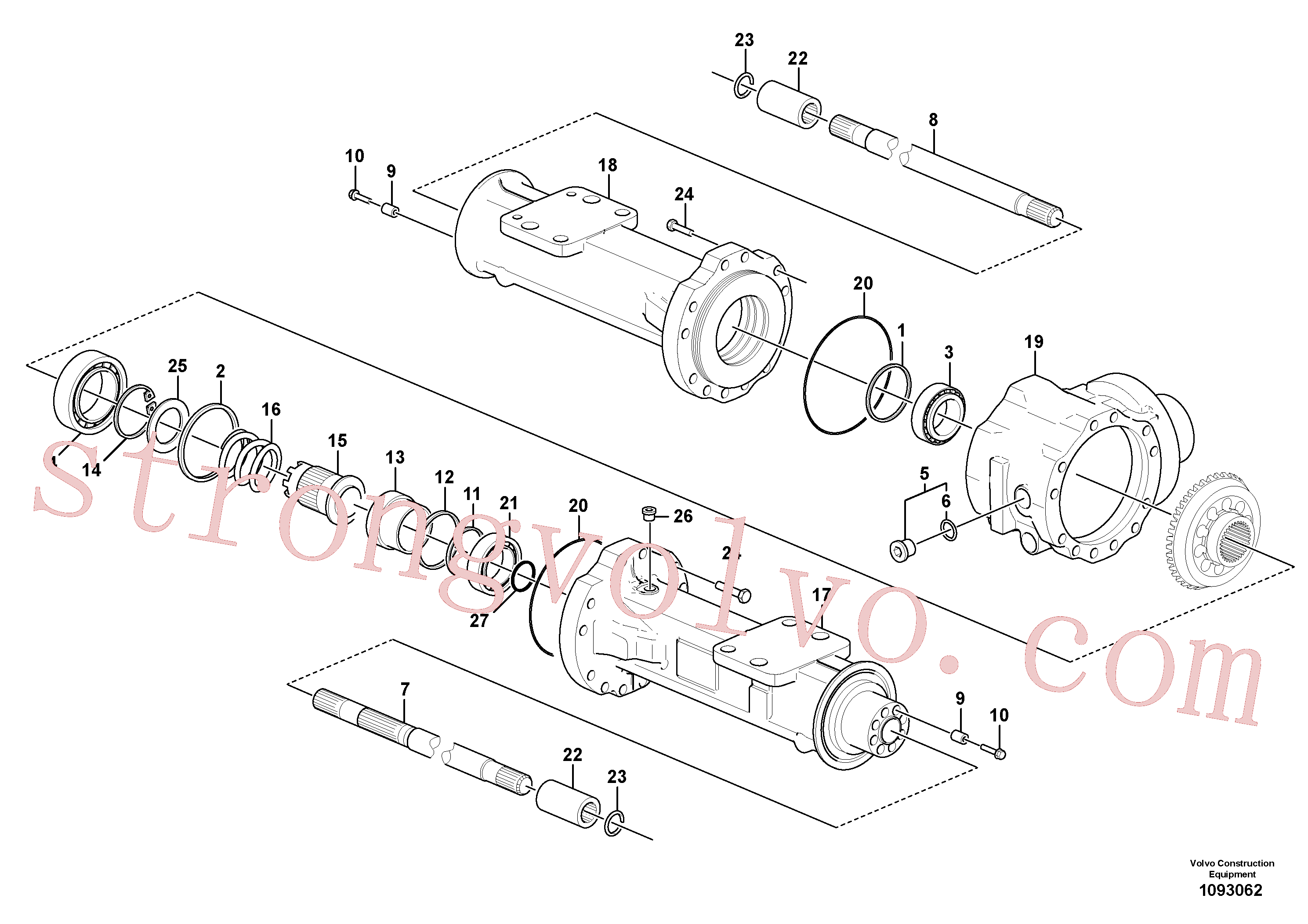 China Made VOE15163299 Pistão Volvo Acessórios para escavadeira