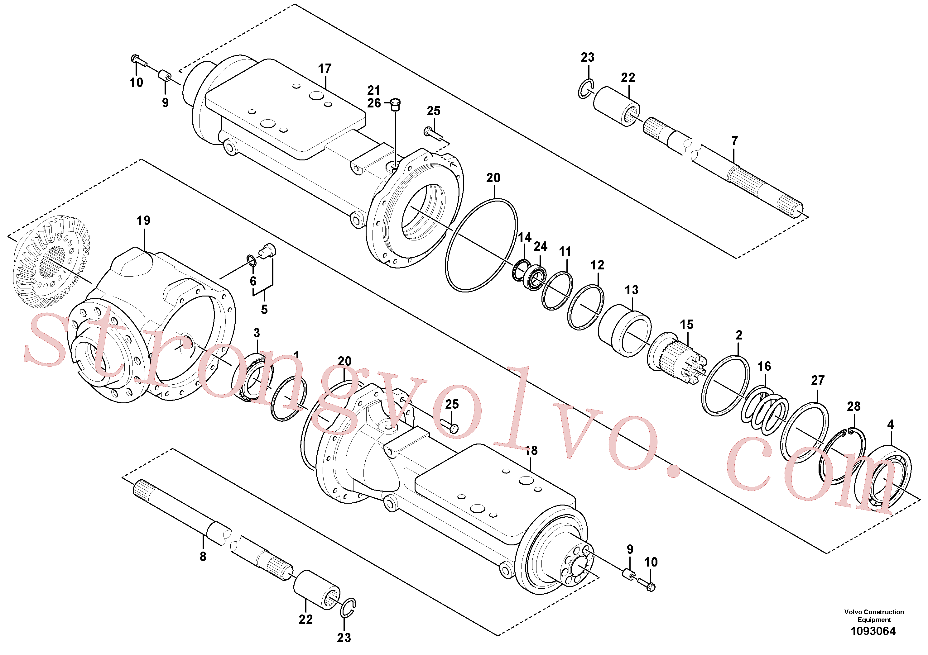 VOE17219523 Volvo Alojamento - eixo traseiro(1093064 Montagem)