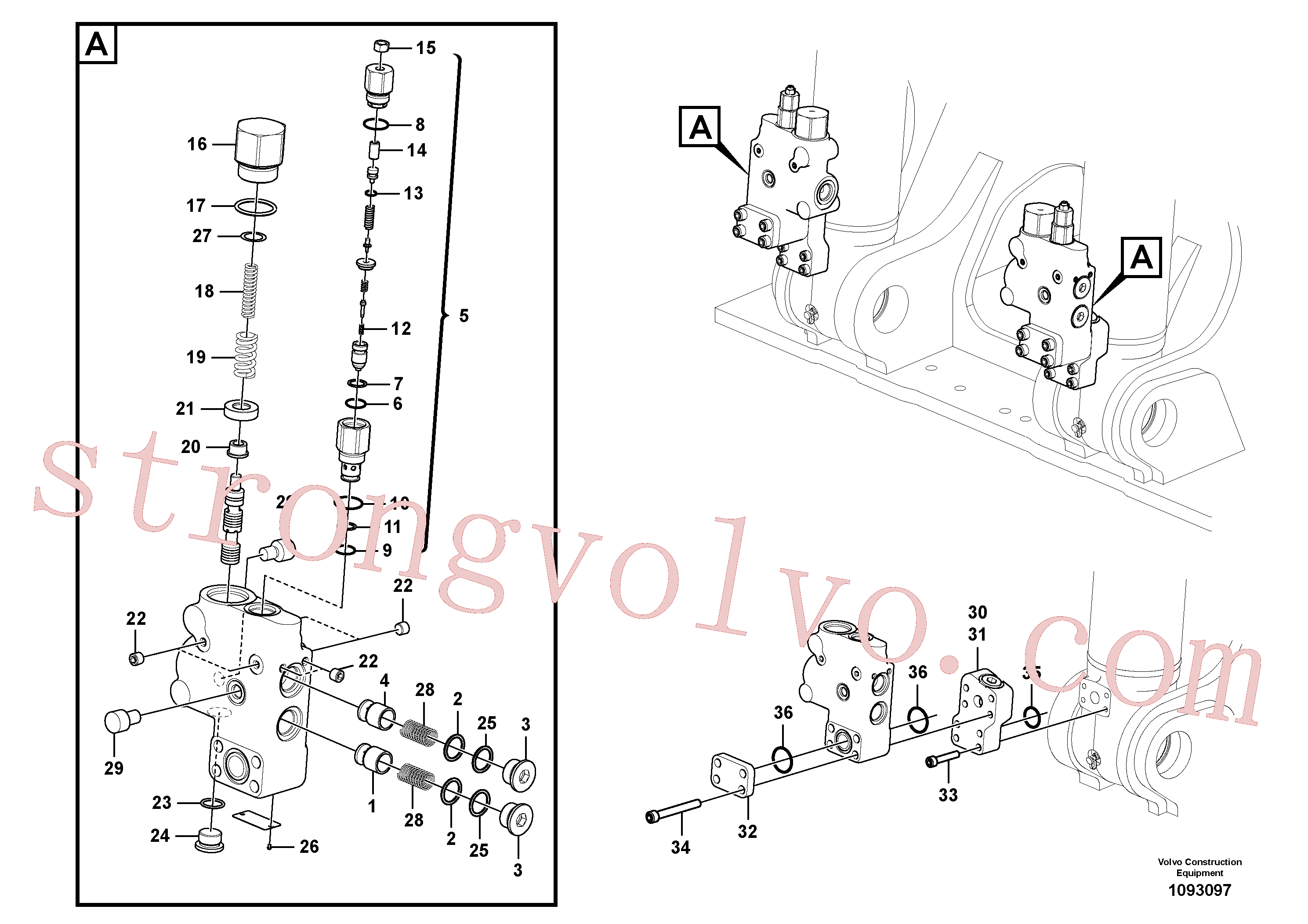 Volvo Montagem VOE14709105 Válvula controle Acessórios