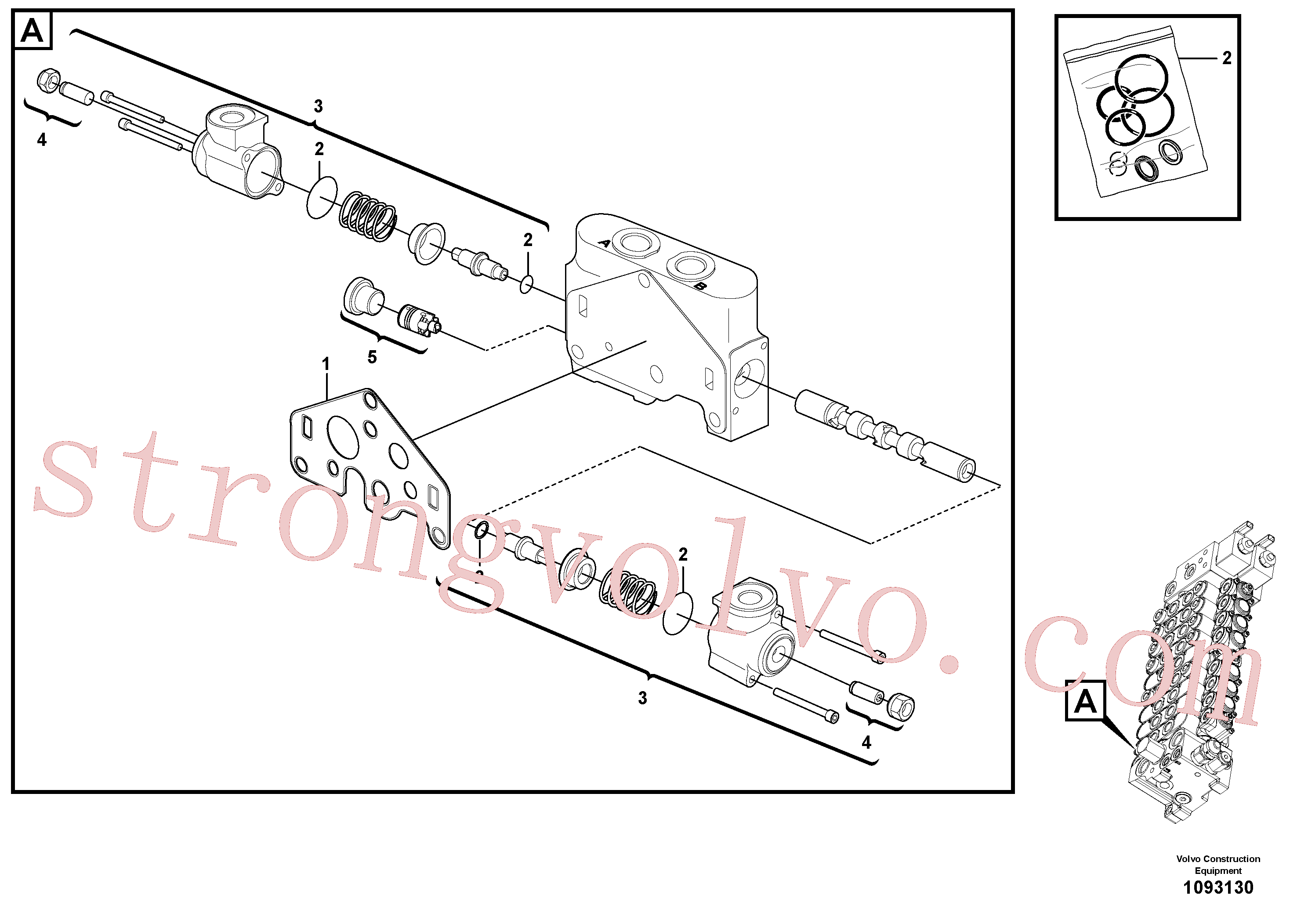 VOE11710929 Volvo Secção da válvula(1093130 Montagem)