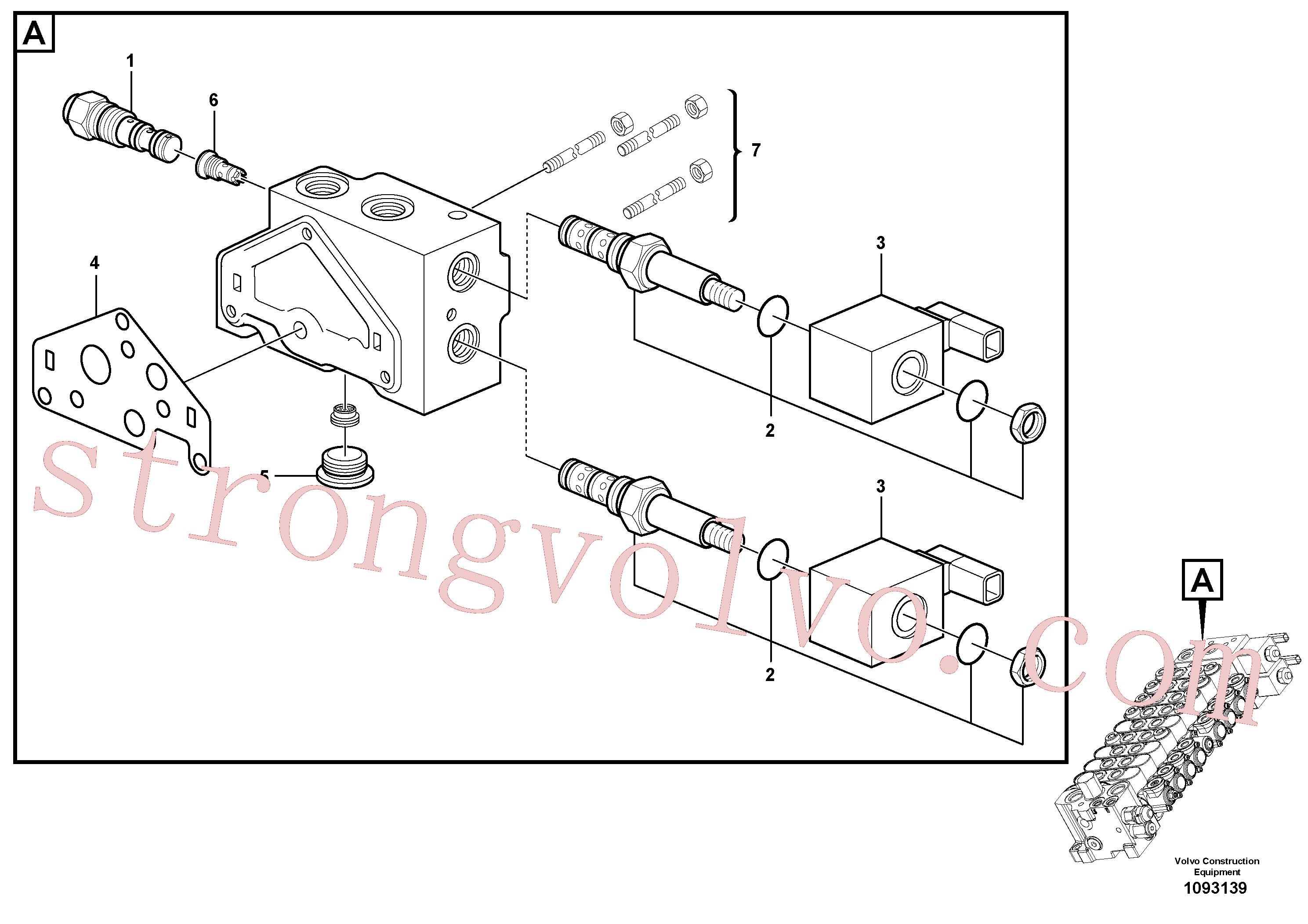 VOE15181255 Jogo da válvula Volvo escavadeira