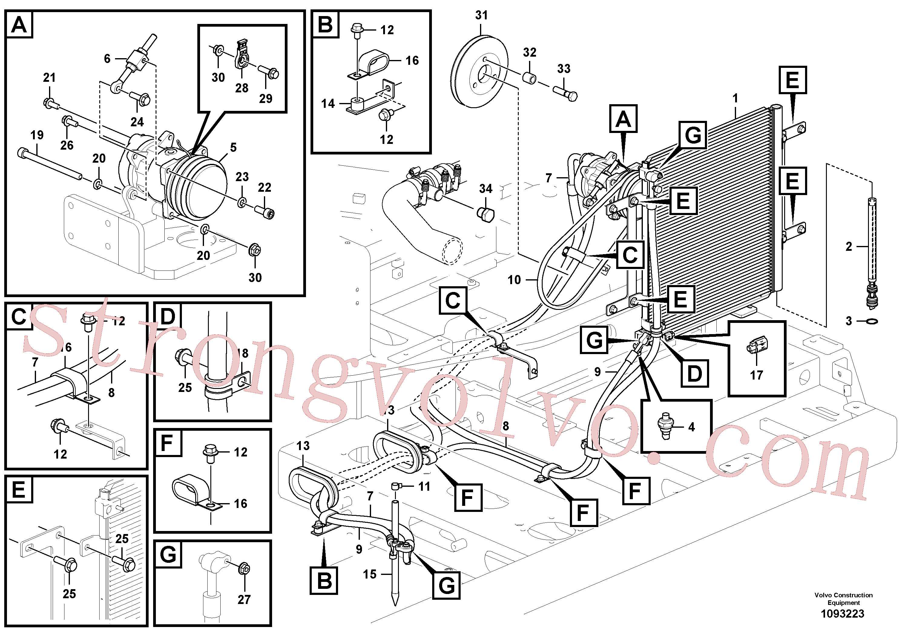 Volvo Montagem VOE16208762 Espaçador Acessórios