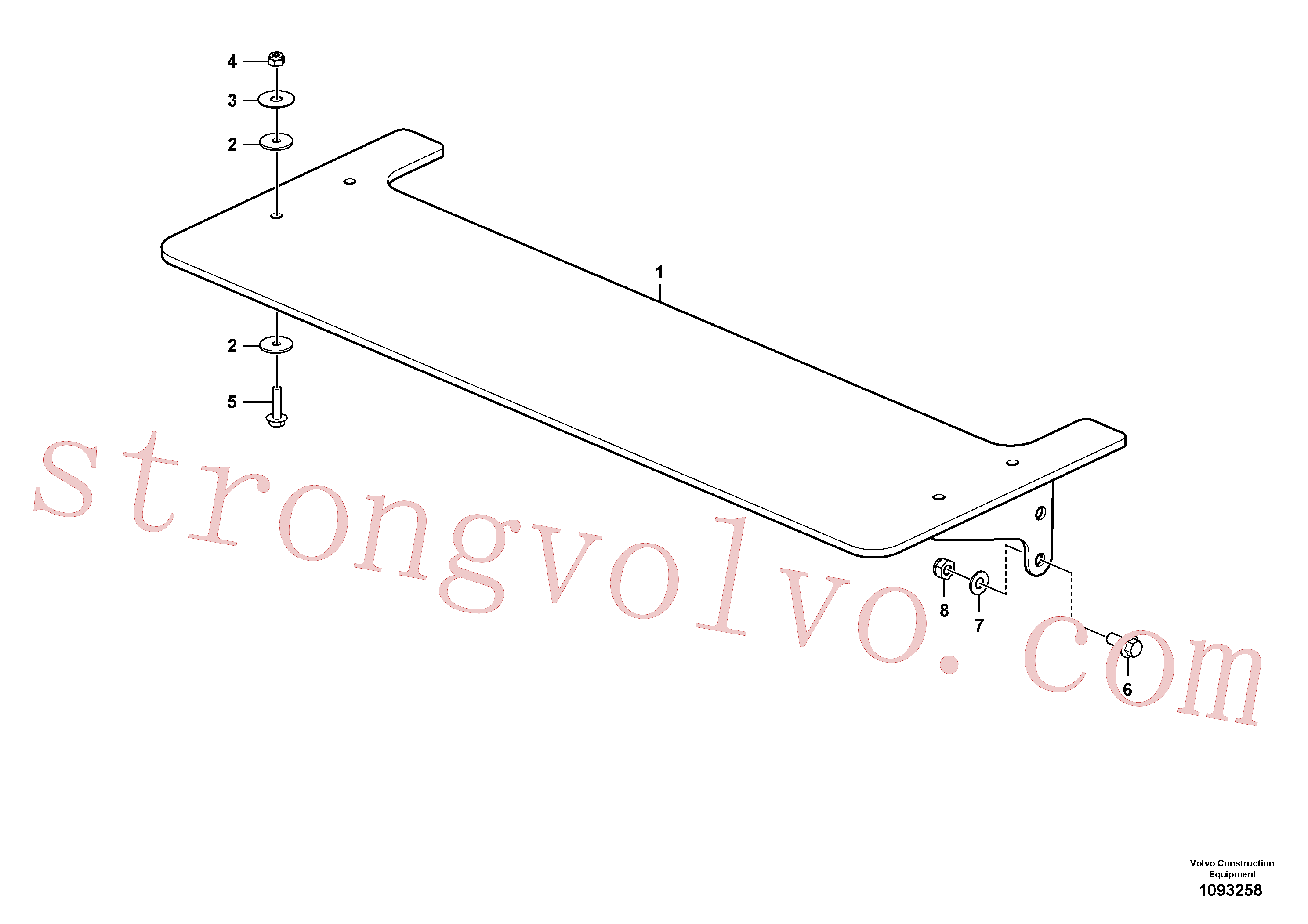 VOE14883909 Volvo Pala de chuva, equipamento exterior(1093258 Montagem)