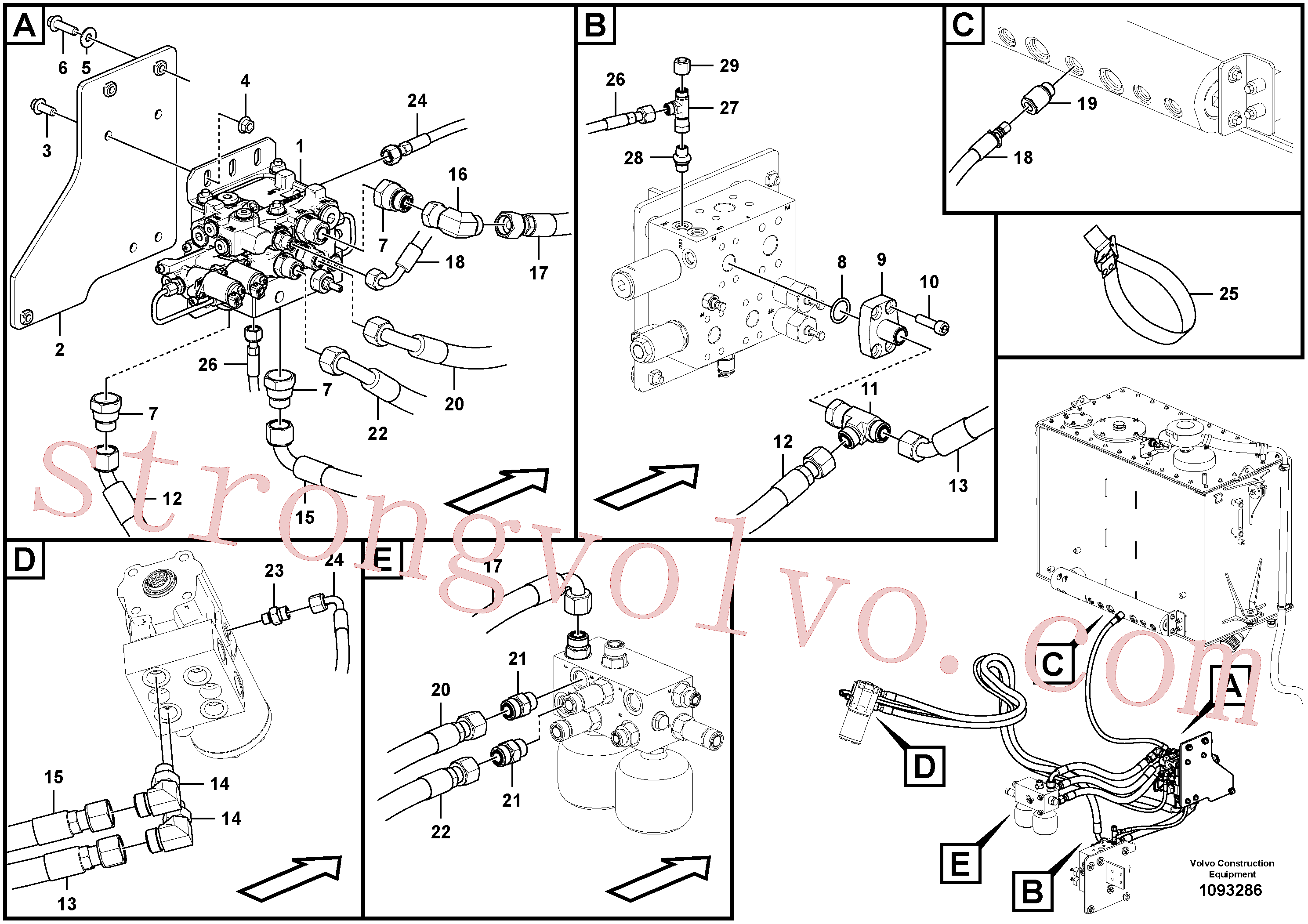 VOE15081961 Volvo Direcção CDC(1093286 Montagem)