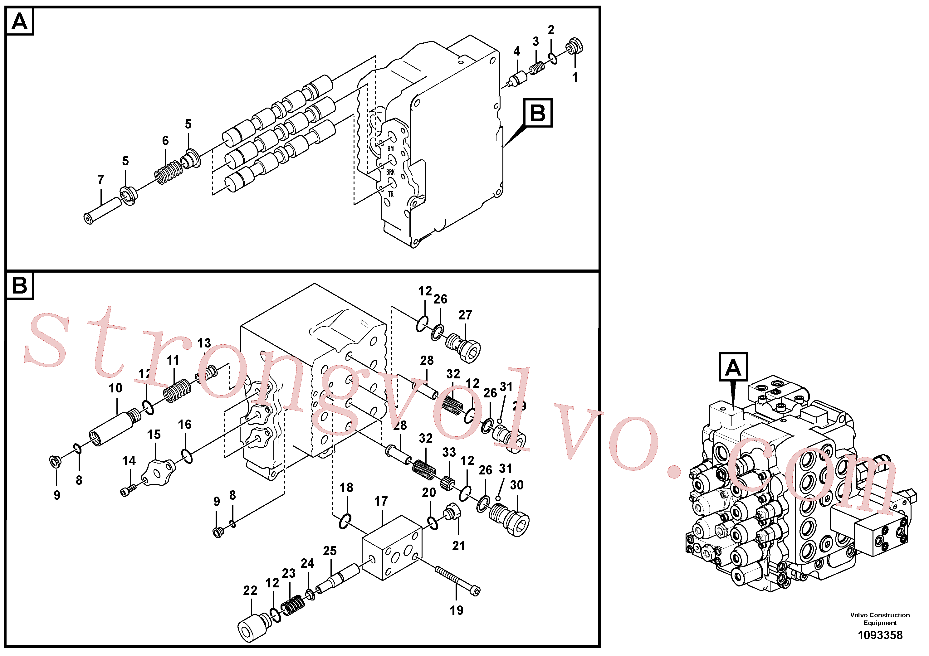 Volvo Montagem SA8230-10550 Retentor Acessórios