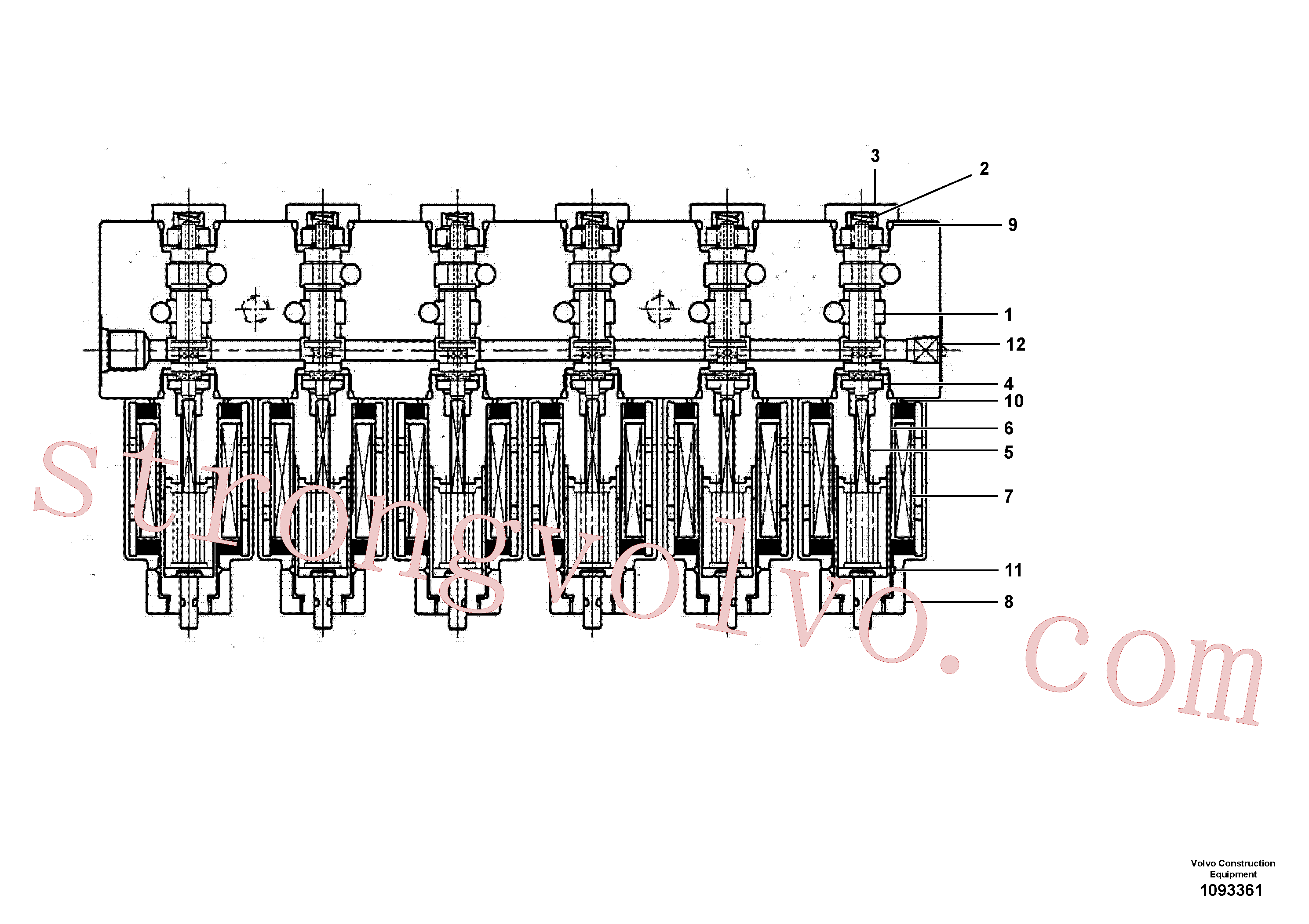 VOE14716008 Volvo Válvula(1093361 Montagem)