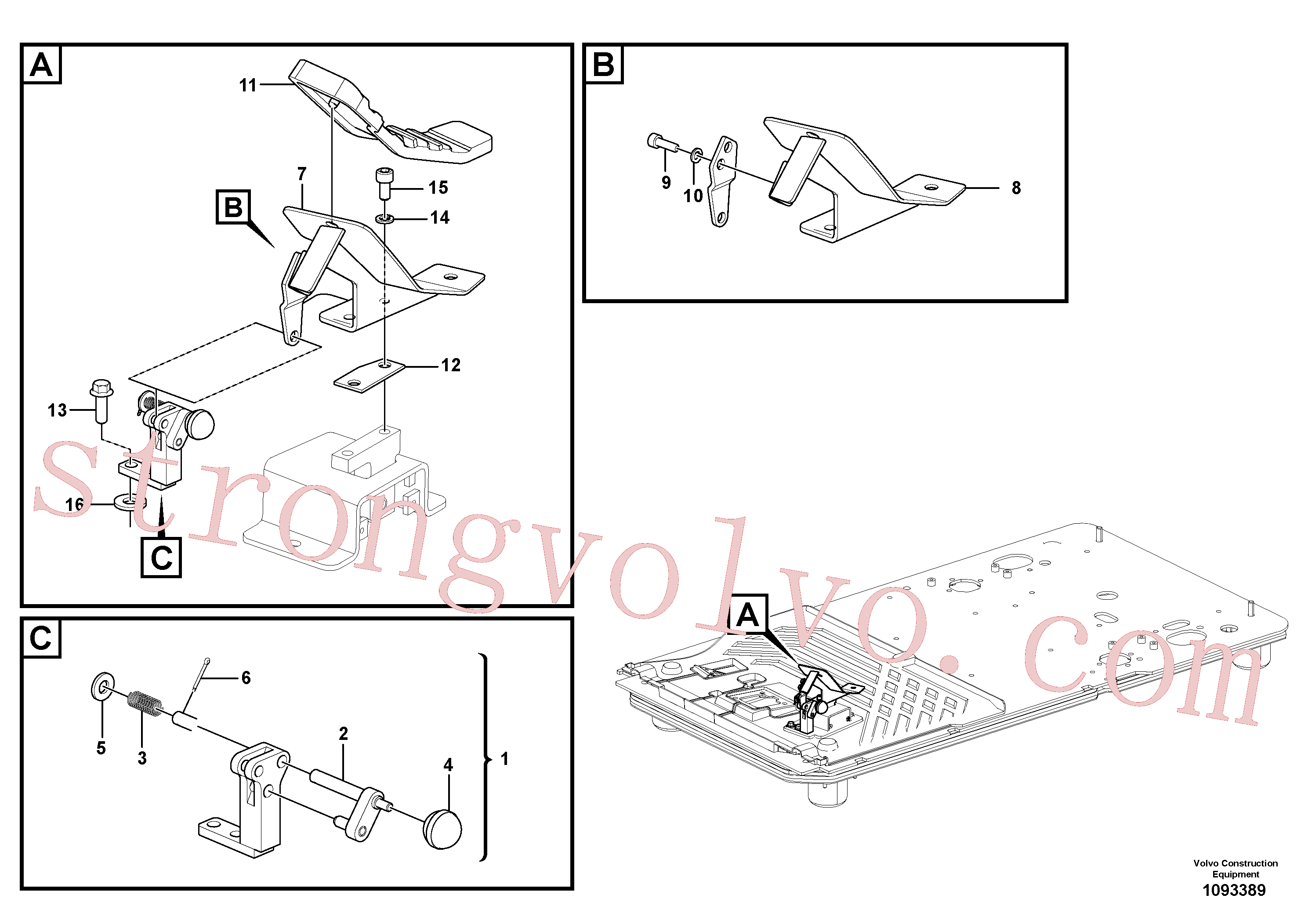 Volvo Acessórios para escavadeira VOE14881067 Botão Acessórios