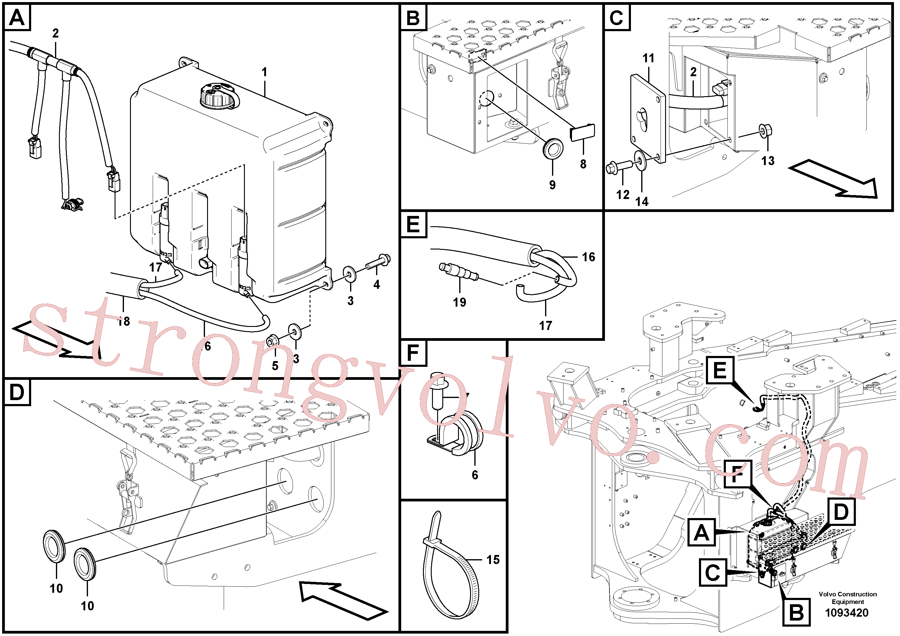 VOE984727 Volvo Lava pára-brisas(1093420 Montagem)
