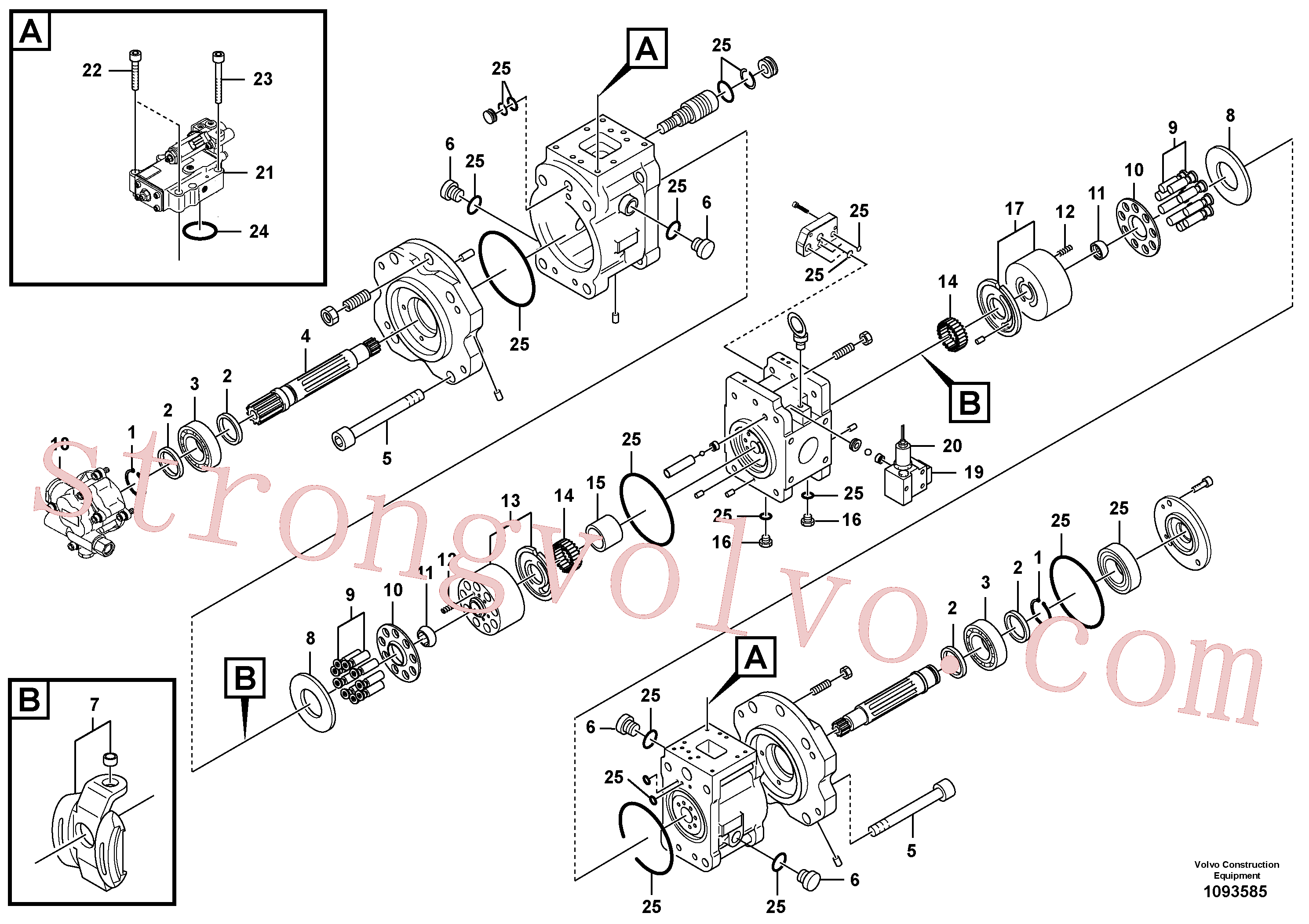 VOE14550185 Volvo Bomba hidráulica(1093585 Montagem)