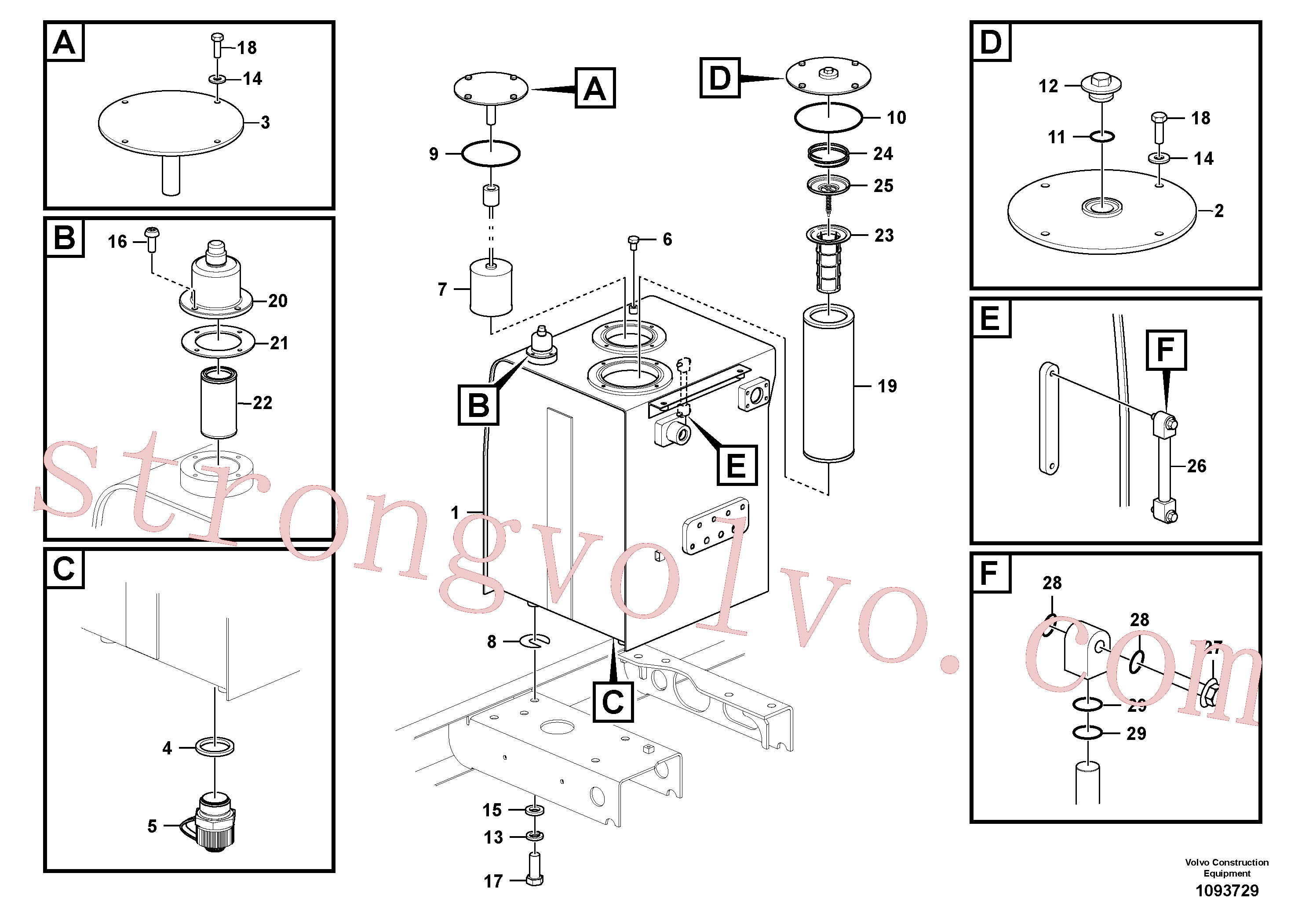China Made VOE14672144 Valve Volvo Acessórios para escavadeira