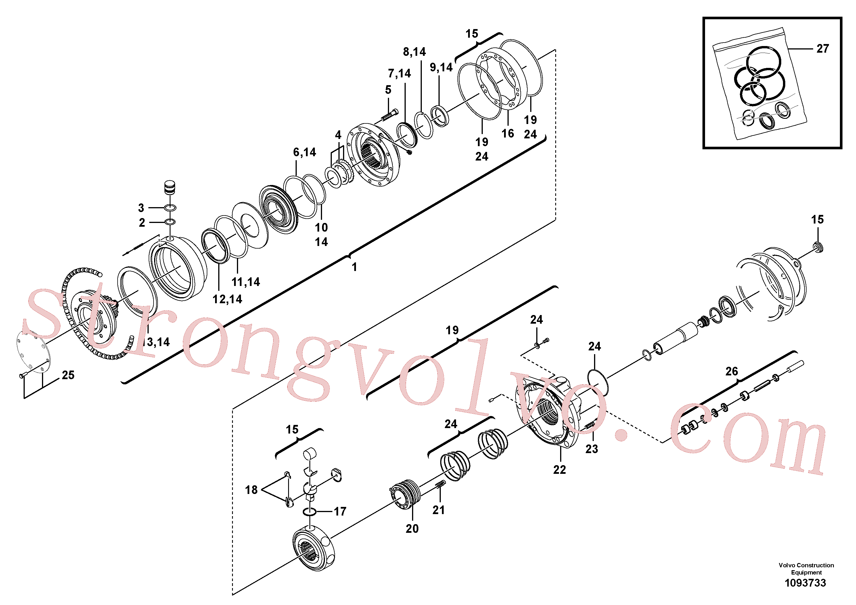 RM13220736 Volvo Motor hidráulico(1093733 Montagem)