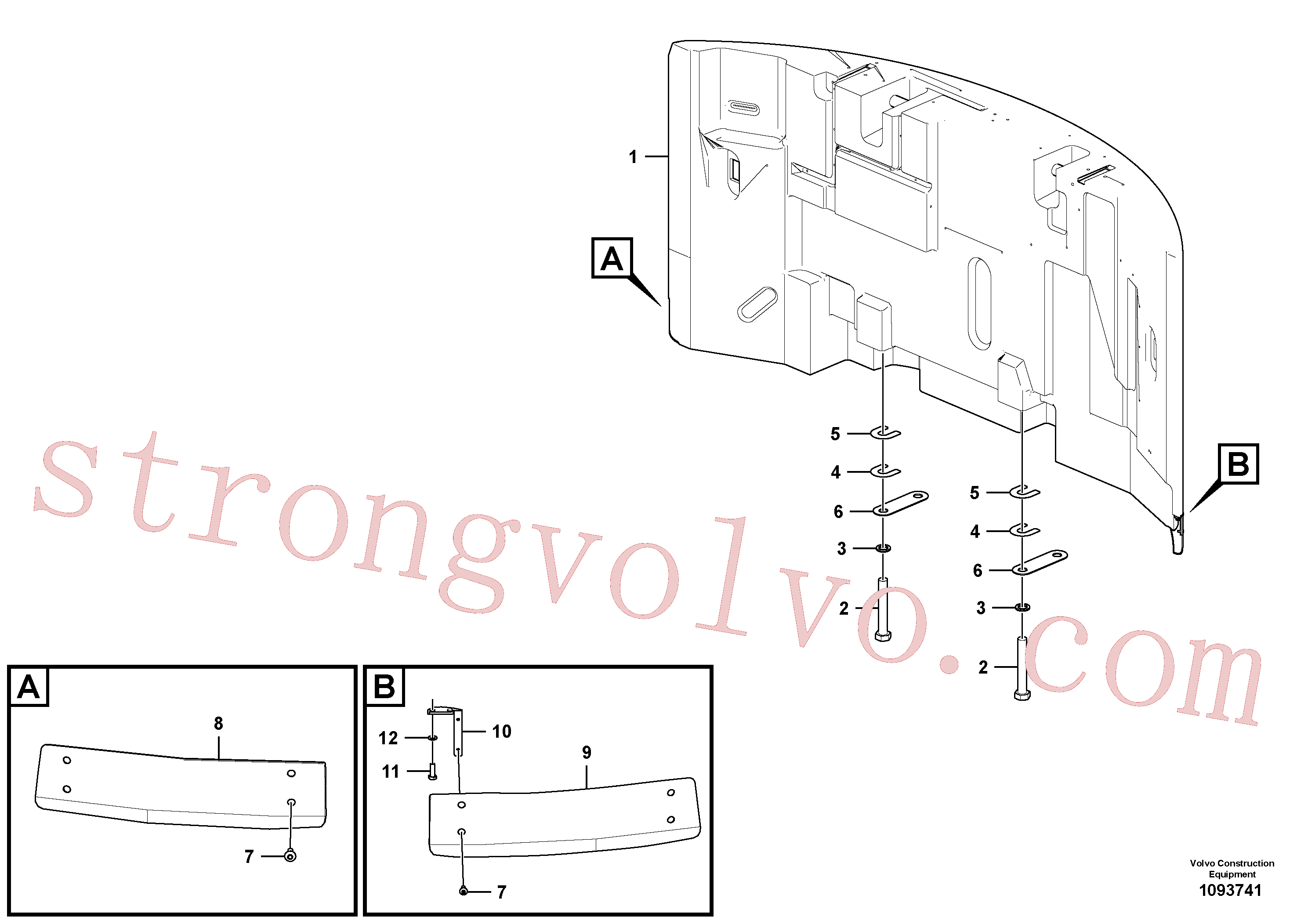 VOE60110051 Volvo Contrapesos(1093741 Montagem)