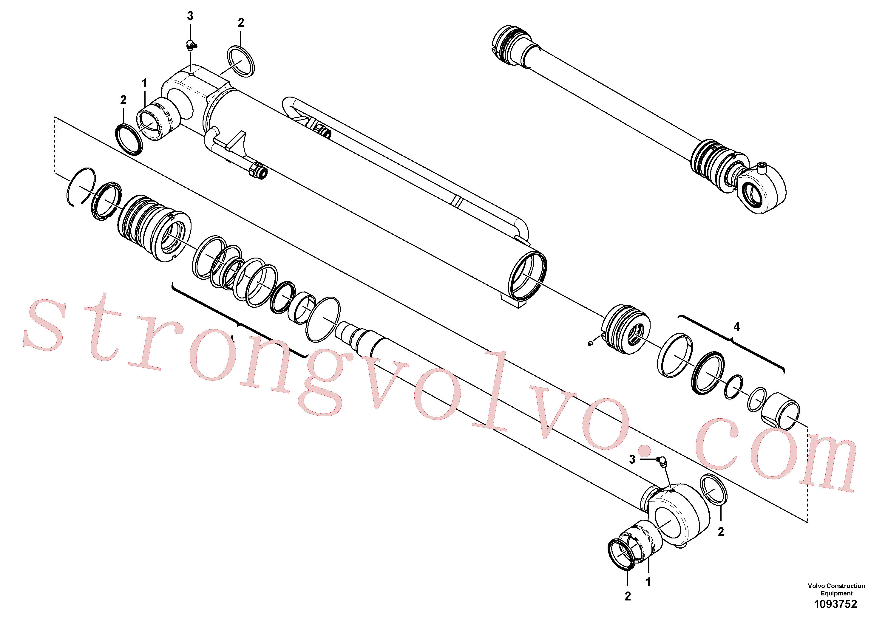 VOE11988989 Volvo Cilindro da lança(1093752 Montagem)